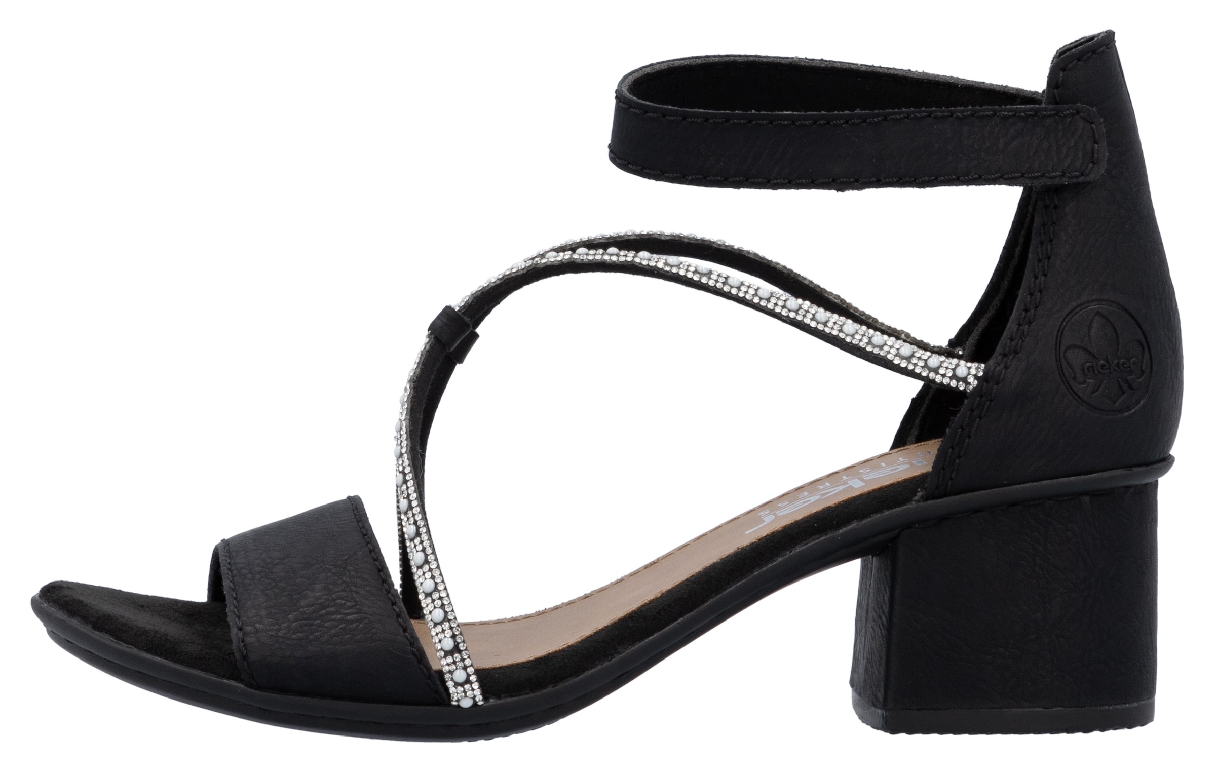 Rieker Sandales  Sommerschuh, Sandale, Blockabsatz, mit praktischem Klettverschluss