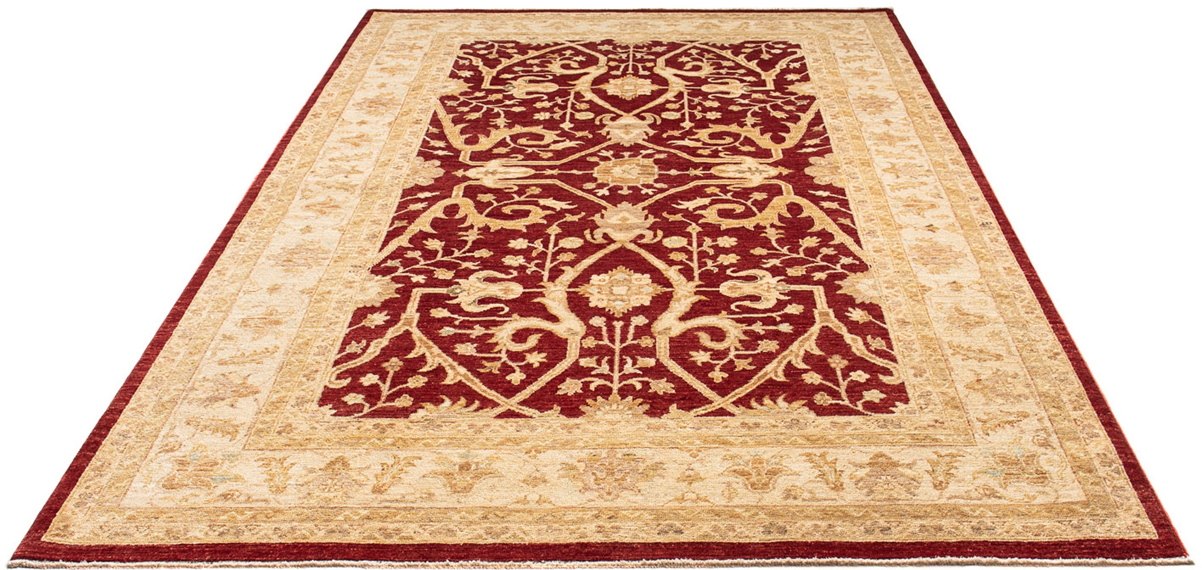 Image of morgenland Orientteppich »Ziegler - 247 x 172 cm - dunkelrot«, rechteckig, 6 mm Höhe, Wohnzimmer, Handgeknüpft, Einzelstück mit Zertifikat bei Ackermann Versand Schweiz