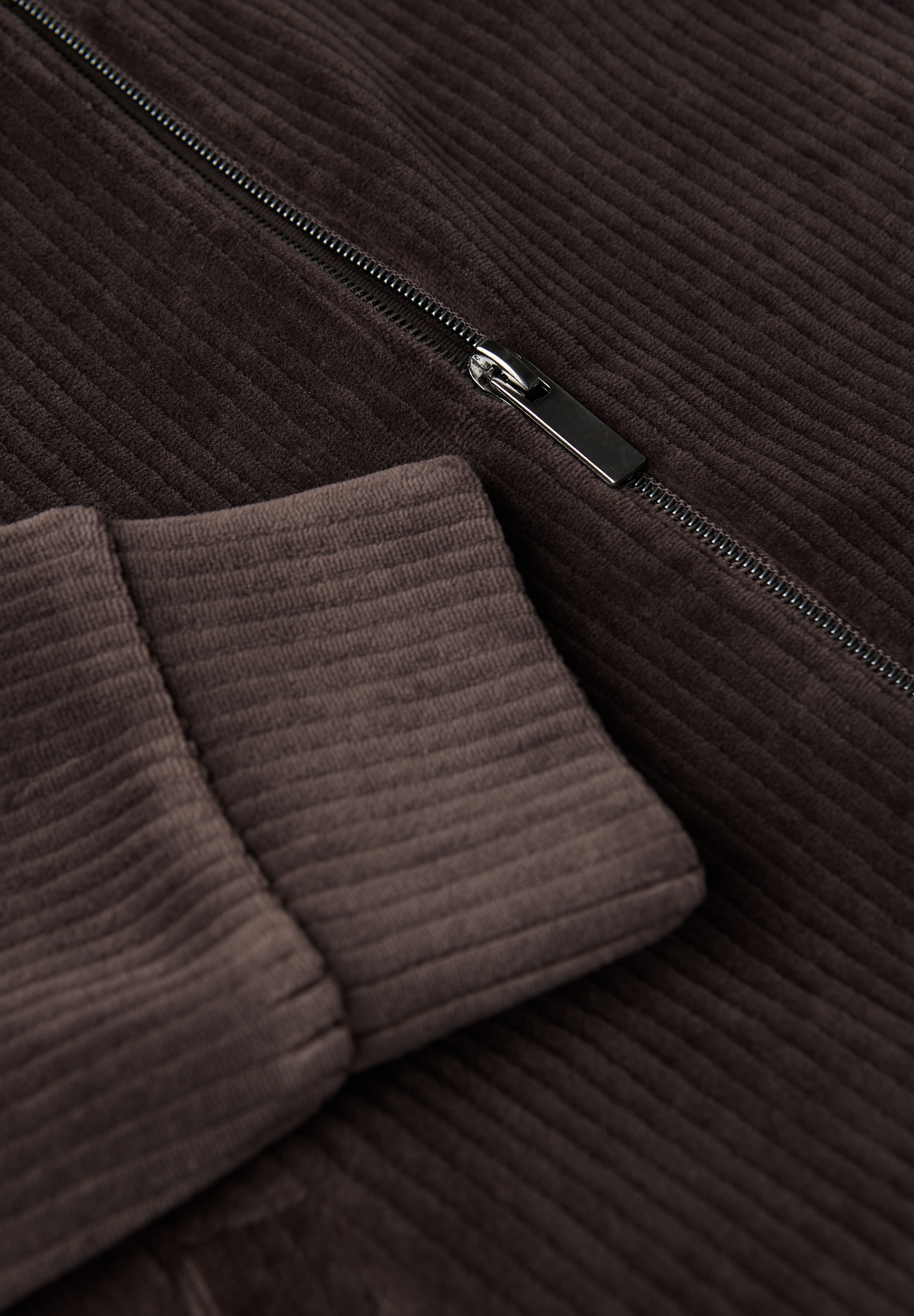 STREET ONE Sweatjacke, Cord, mit elastischem Saum und Reissverschluss