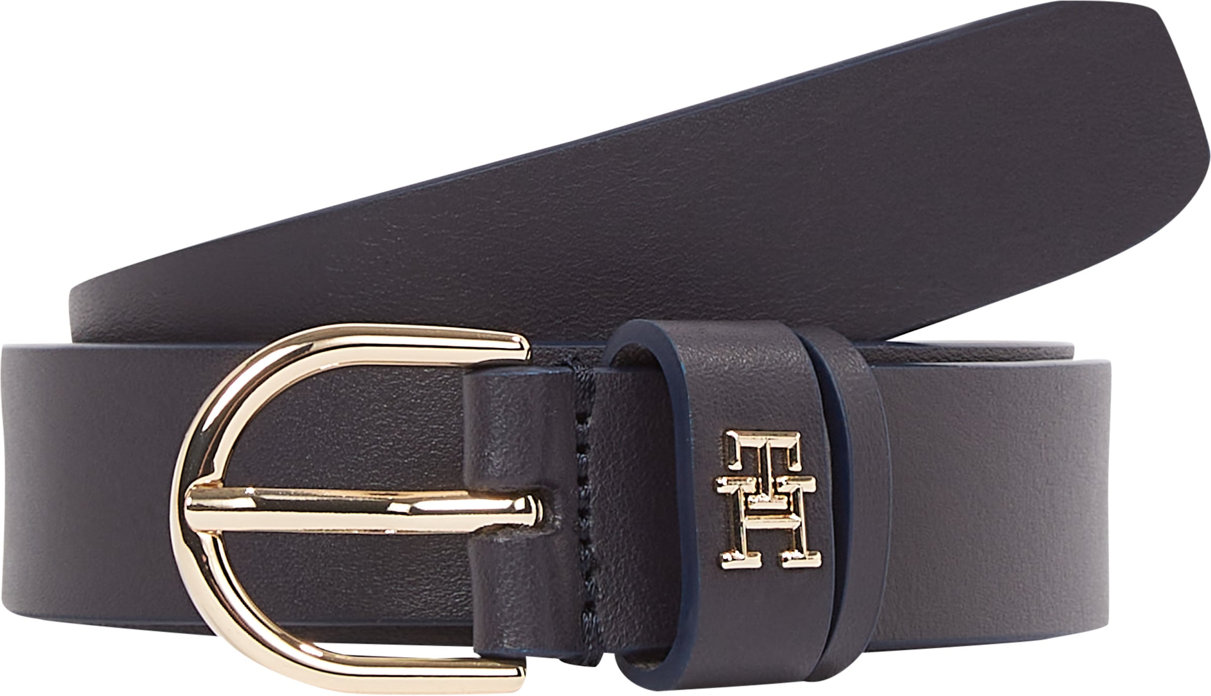Tommy Hilfiger Ledergürtel »ESSENTIAL EFFORTLESS 2.5«, Logoemblem, weiche Haptik, ovale Einfachdornschliesse