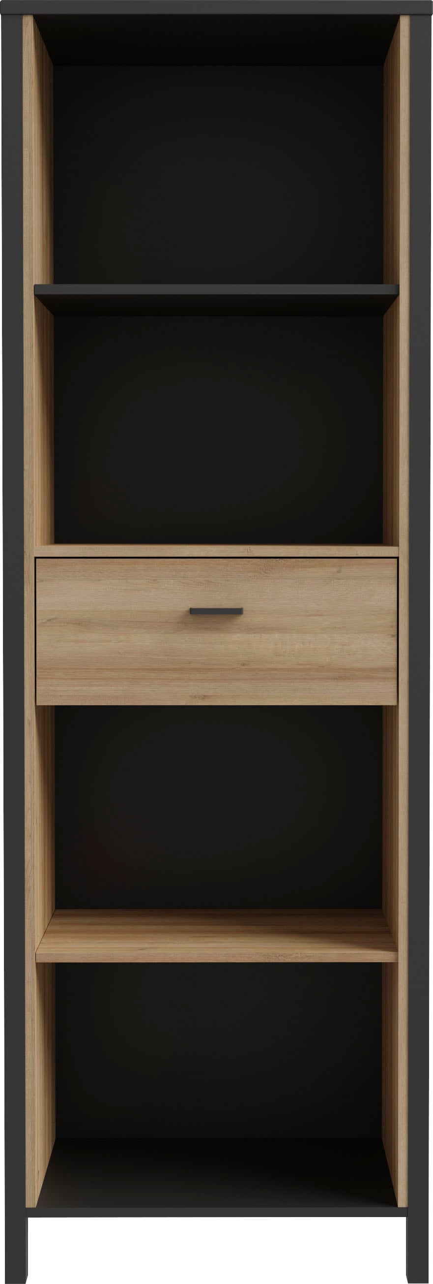 FORTE Aktenregal »High Rock« mit Tür, 4 offene Fächer, Industrial-Stil, 65x194 cm