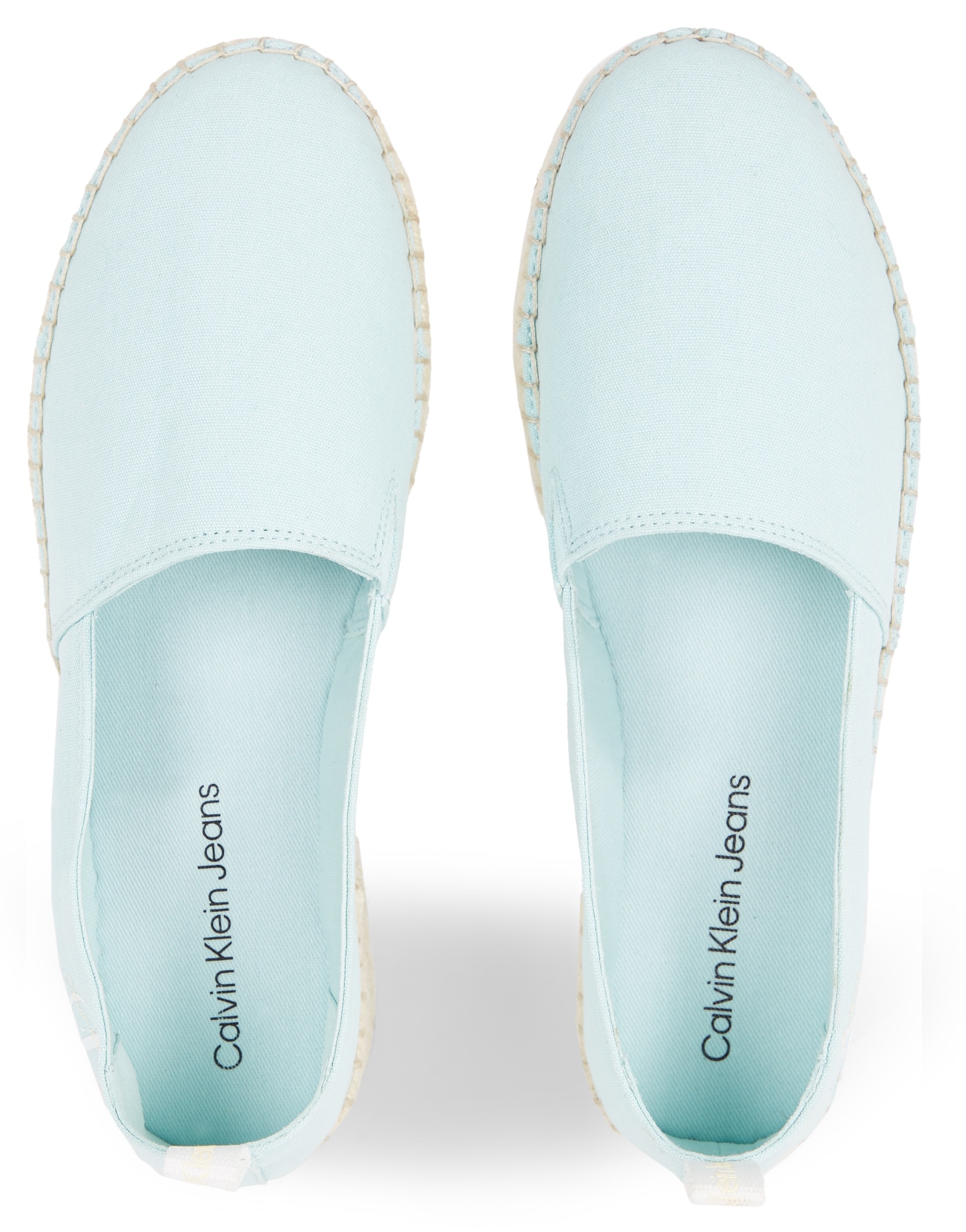 Calvin Klein Jeans Espadrille »PLATFORM ESPADRILLE ML BTW«, Sommerschuh, Slipper, Strandschuh mit Jute Plateausohle