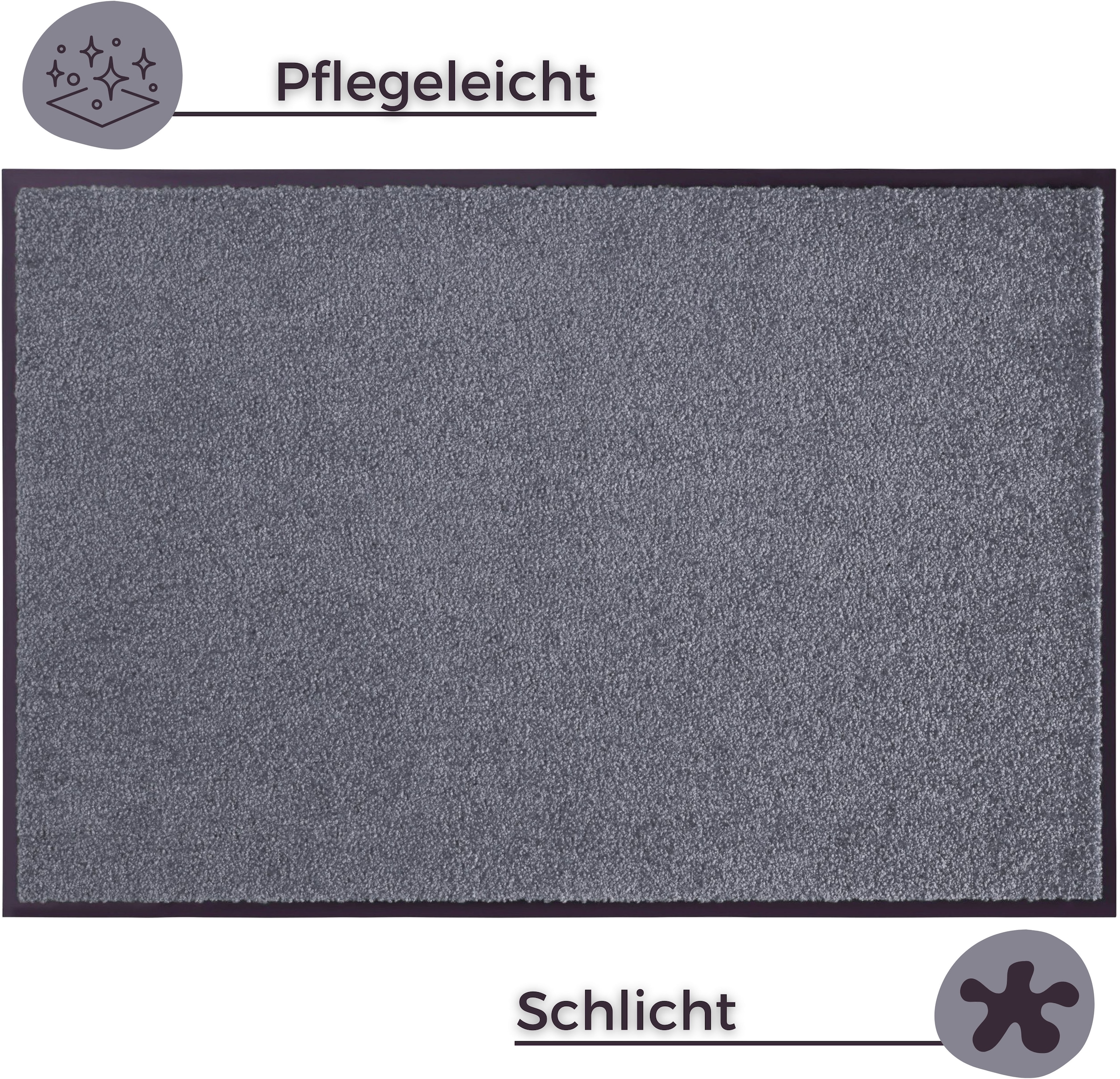 my home Fussmatte »Clean & Walk«, rechteckig, 7 mm Höhe, Schmutzfangmatte, Türmatte, In- und Outdoor, Teppich, Läufer, waschbar