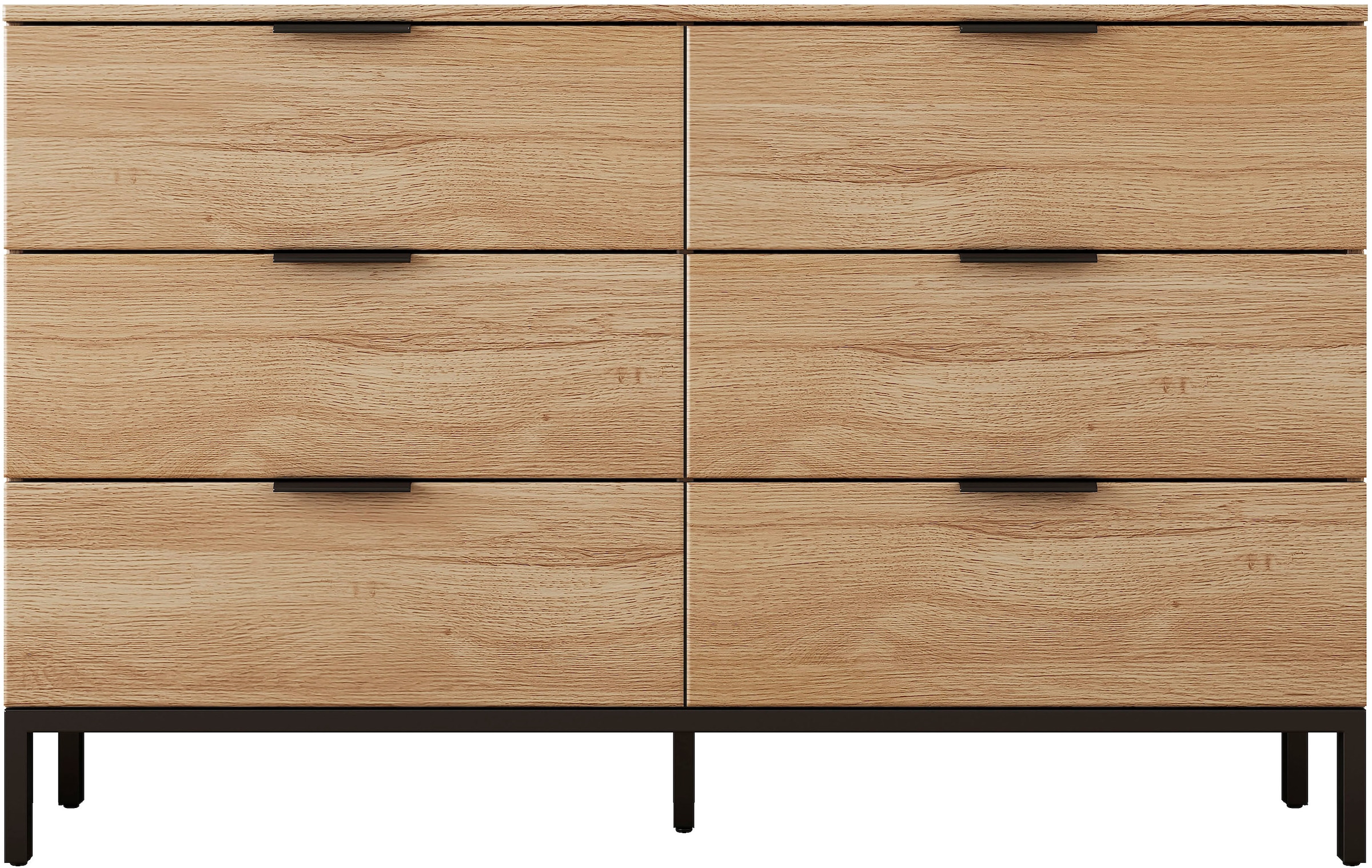 GOODproduct Kommode »Jorinde« Melaminoberfläche, flexibler Stauraum und robustes Metallgestell