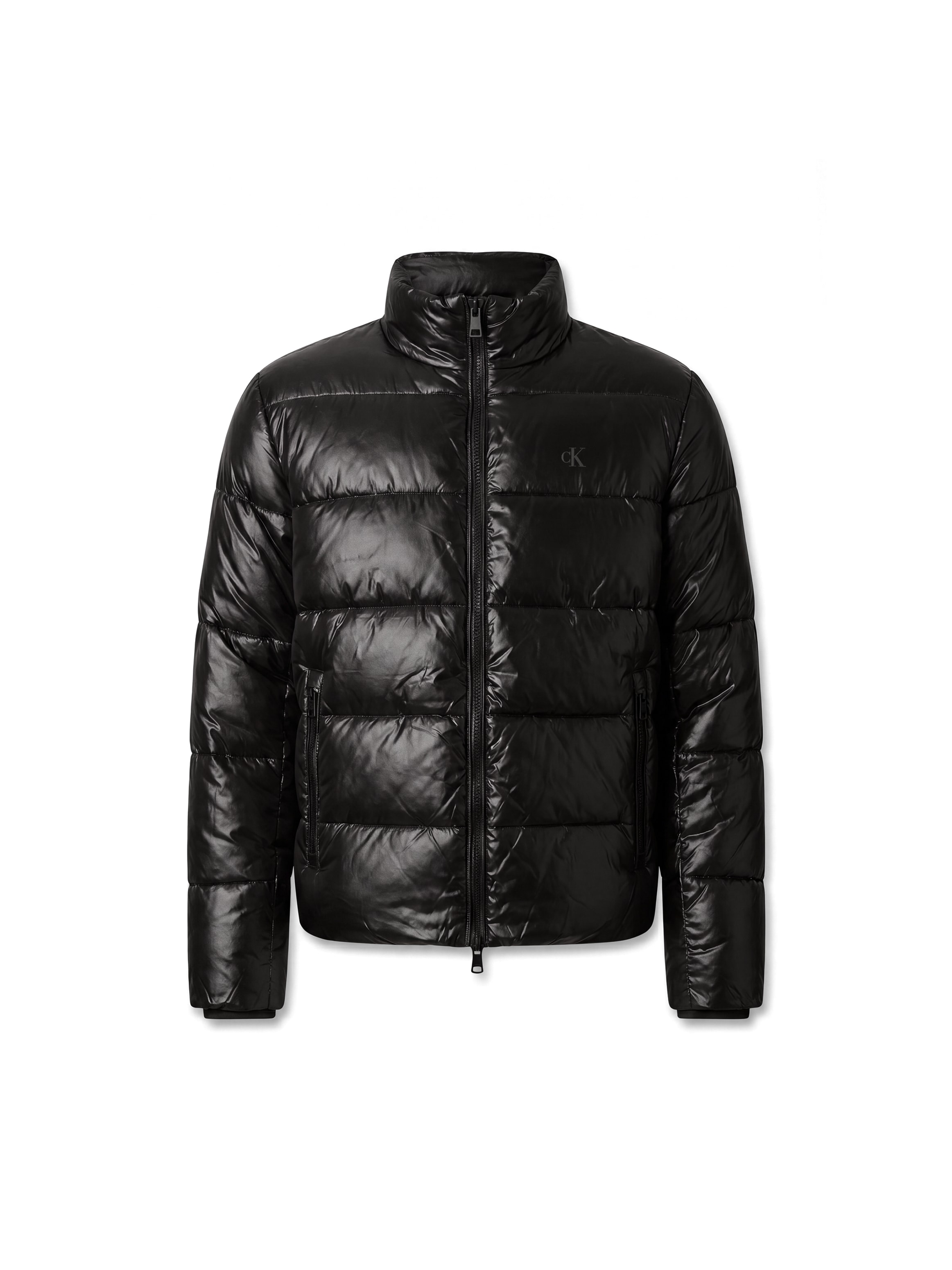 Calvin Klein Veste matelassée »HIGH SHINE NYLON PUFFER« sans capuche Regular fit mit Stehkragen