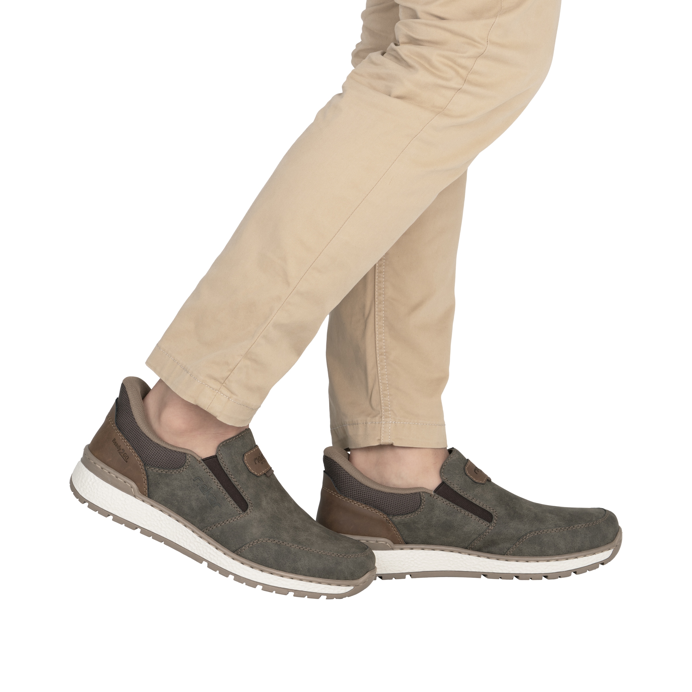 Rieker Slipper »Ready2GO«  chaussure à enfiler, chaussure basse, sneaker slip-on avec inserts stretch