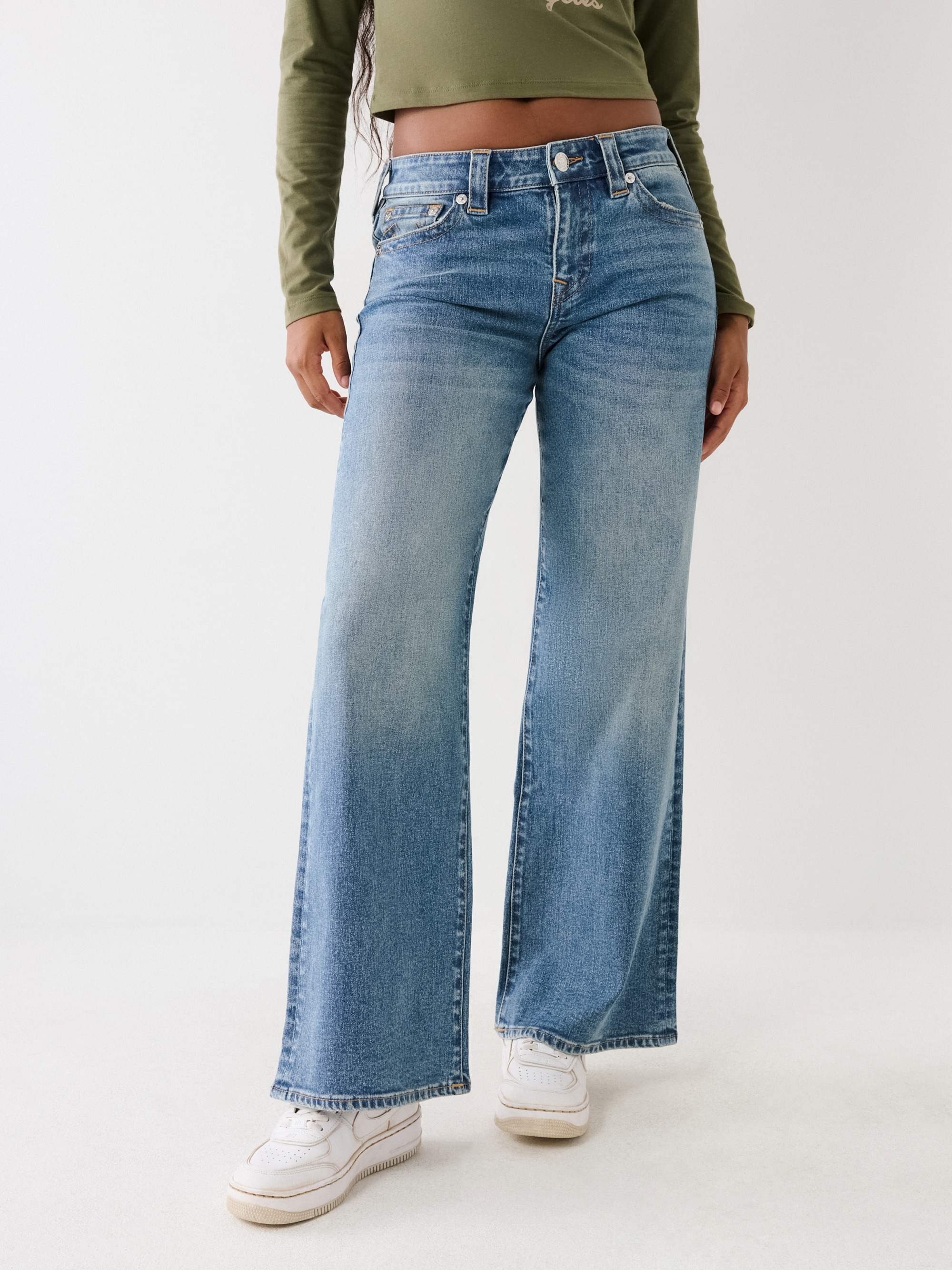 Image of True Religion Loose-fit-Jeans "BOBBI BAGGY JEAN" Baumwollmischung, loose fit, regular waist