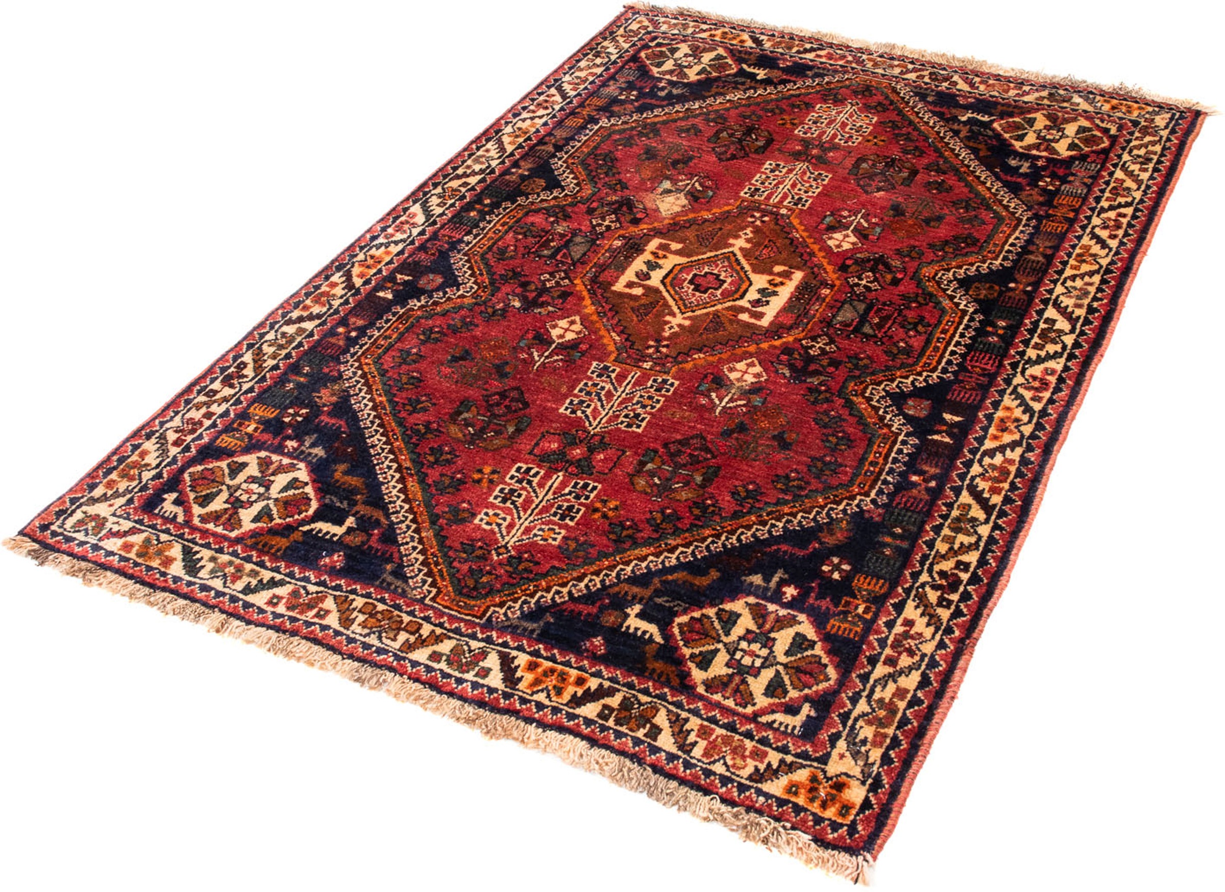 Image of morgenland Orientteppich »Perser - Nomadic - 155 x 103 cm - dunkelrot«, rechteckig, 10 mm Höhe, Wohnzimmer, Handgeknüpft, Einzelstück mit Zertifikat bei Ackermann Versand Schweiz