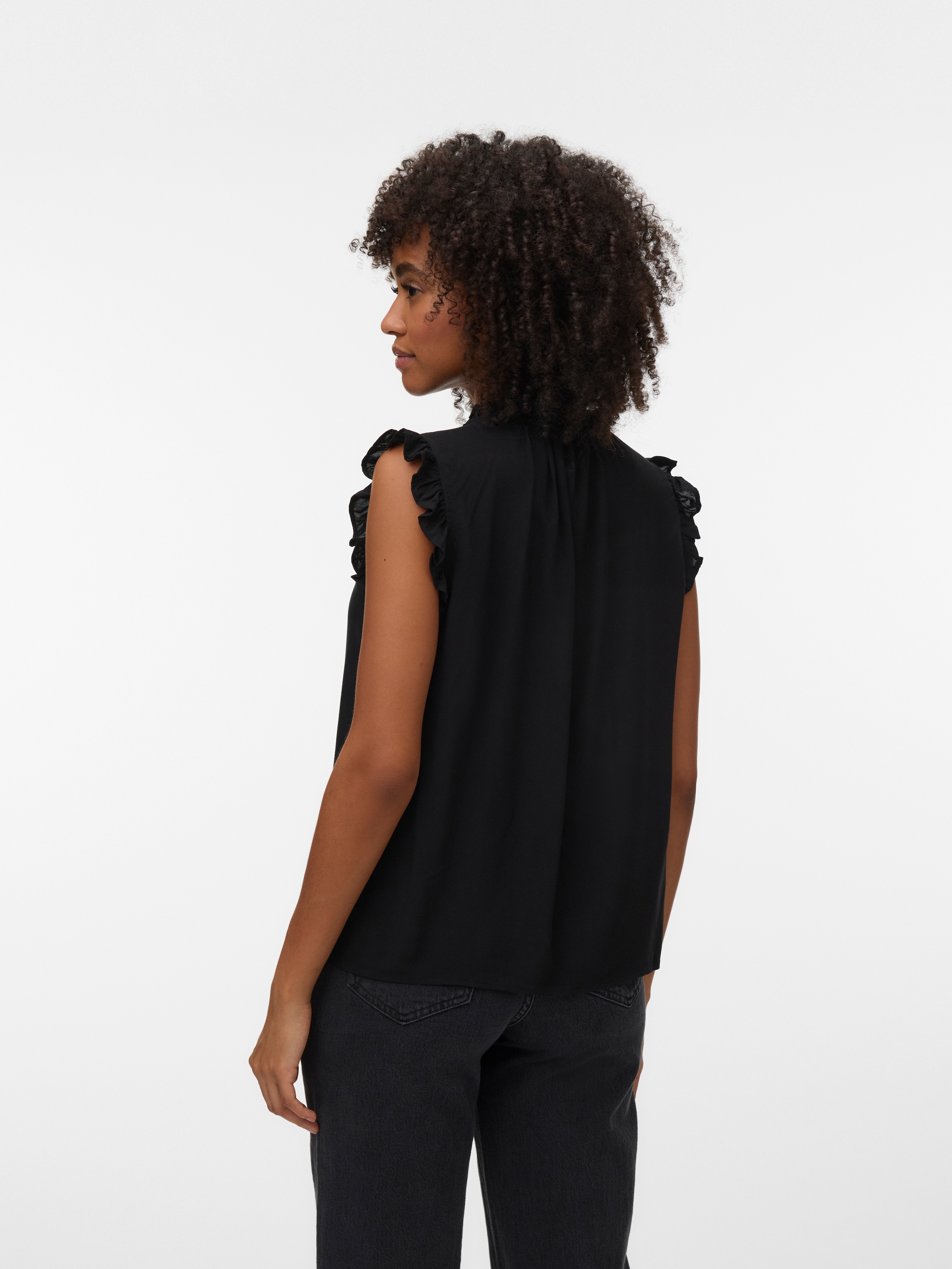 Vero Moda Top à volants »VMALBA SL FRILL TOP WVN NOOS« viscose