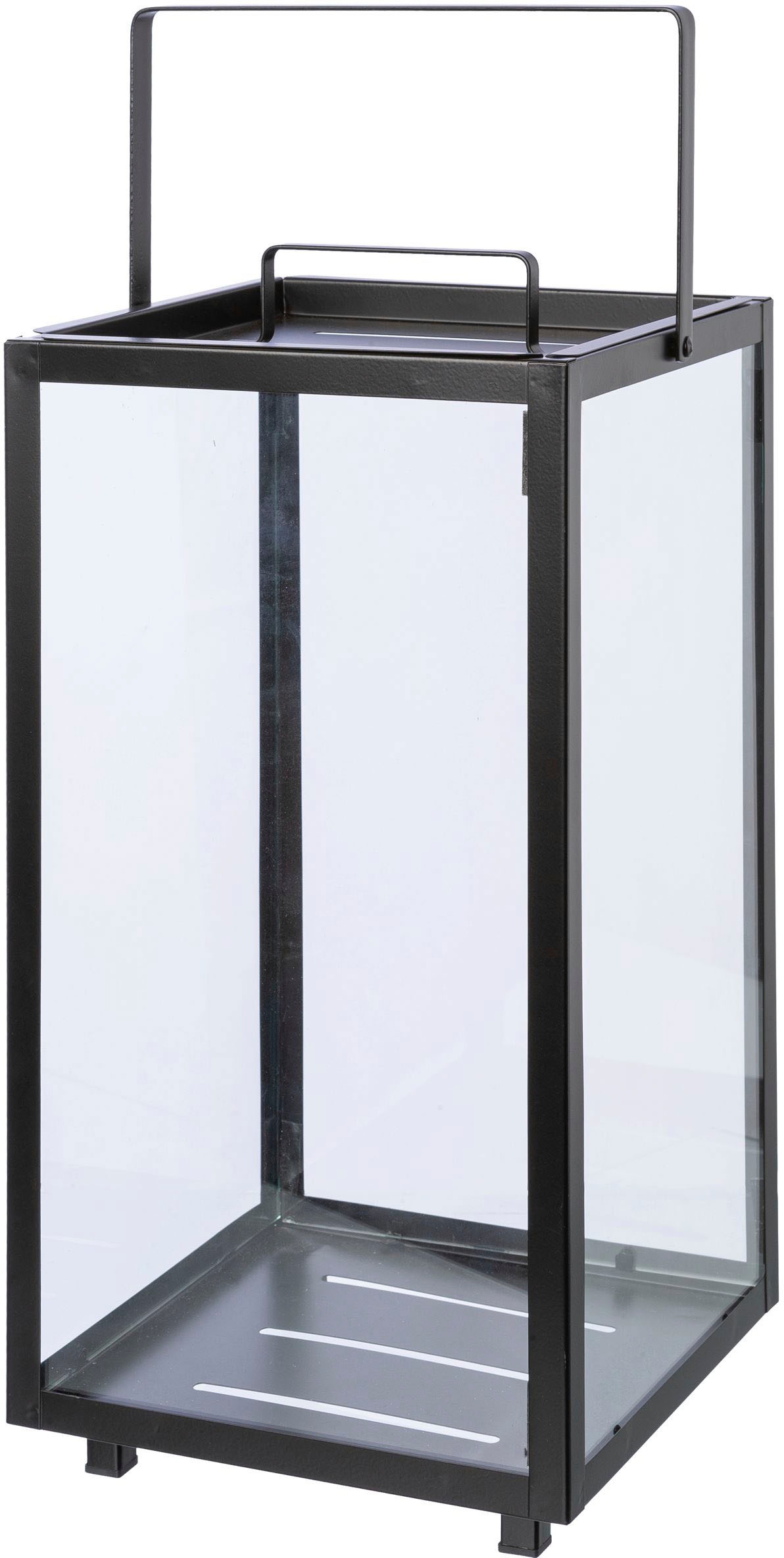 OTTO home Kerzenlaterne "Anela, Stumpenkerzenhalter" Kerzenhalter aus Metall und Glas
