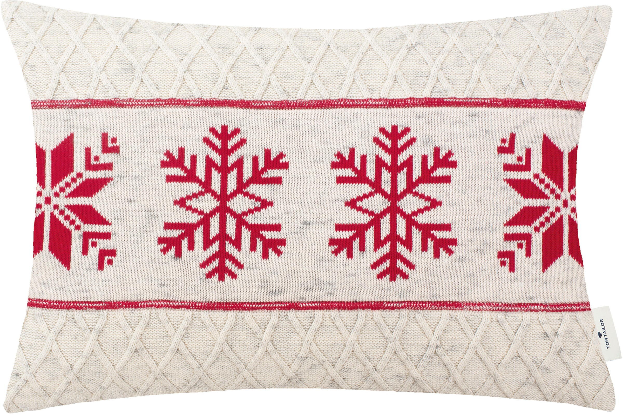 Image of TOM TAILOR HOME Dekokissen "Scandi Snowflake" Kissenhülle ohne Füllung, 1 Stück