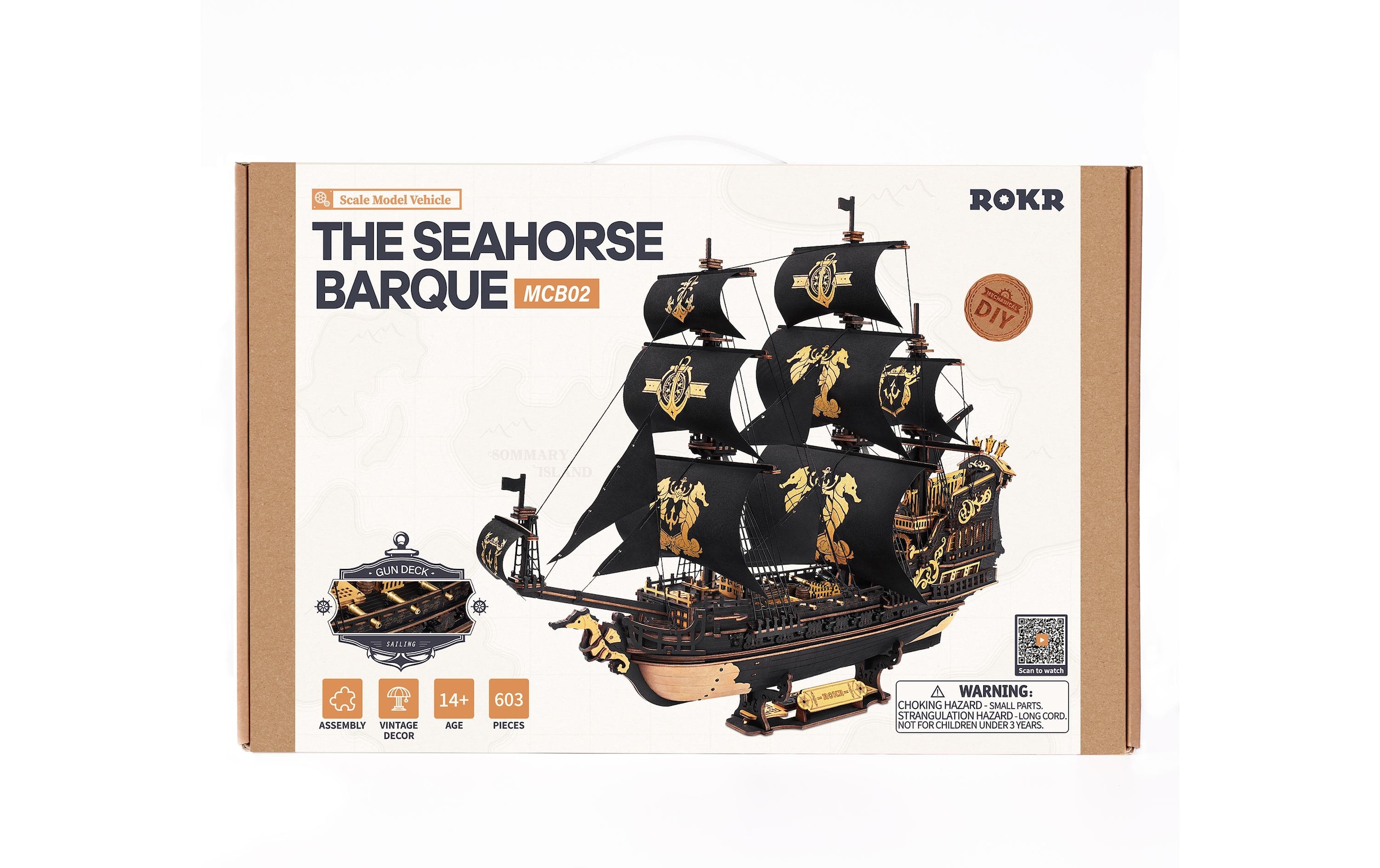 Image of Modellbausatz "RoboTime Seepferd Barke"