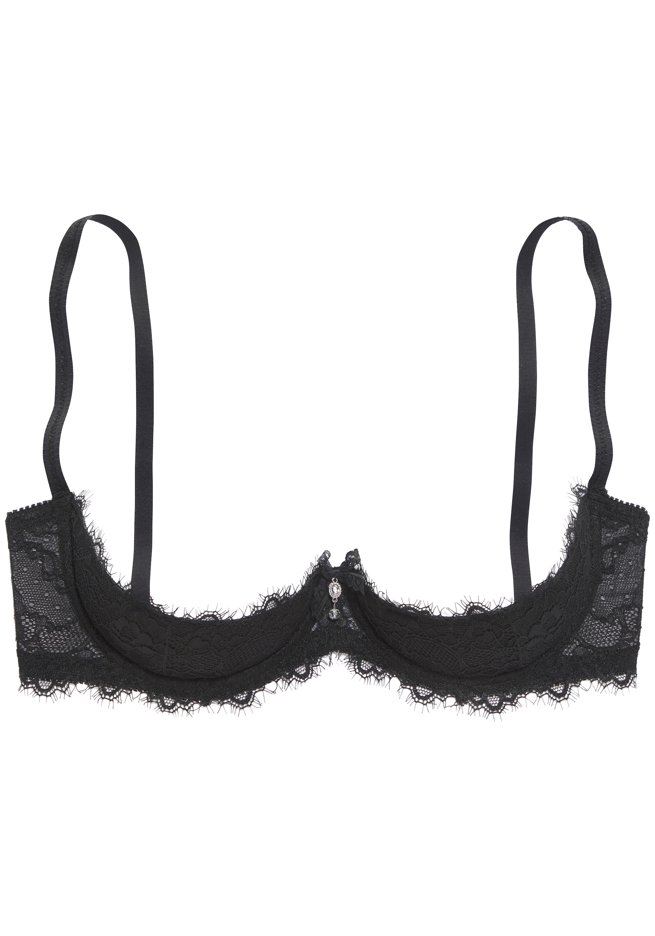 petite fleur gold by Lascana Soulève-buste », BH mit Bügel, BH-Ouvert, BH brustfrei« avec armature en fine dentelle jacquard, lingerie sexy, dessous séduisants