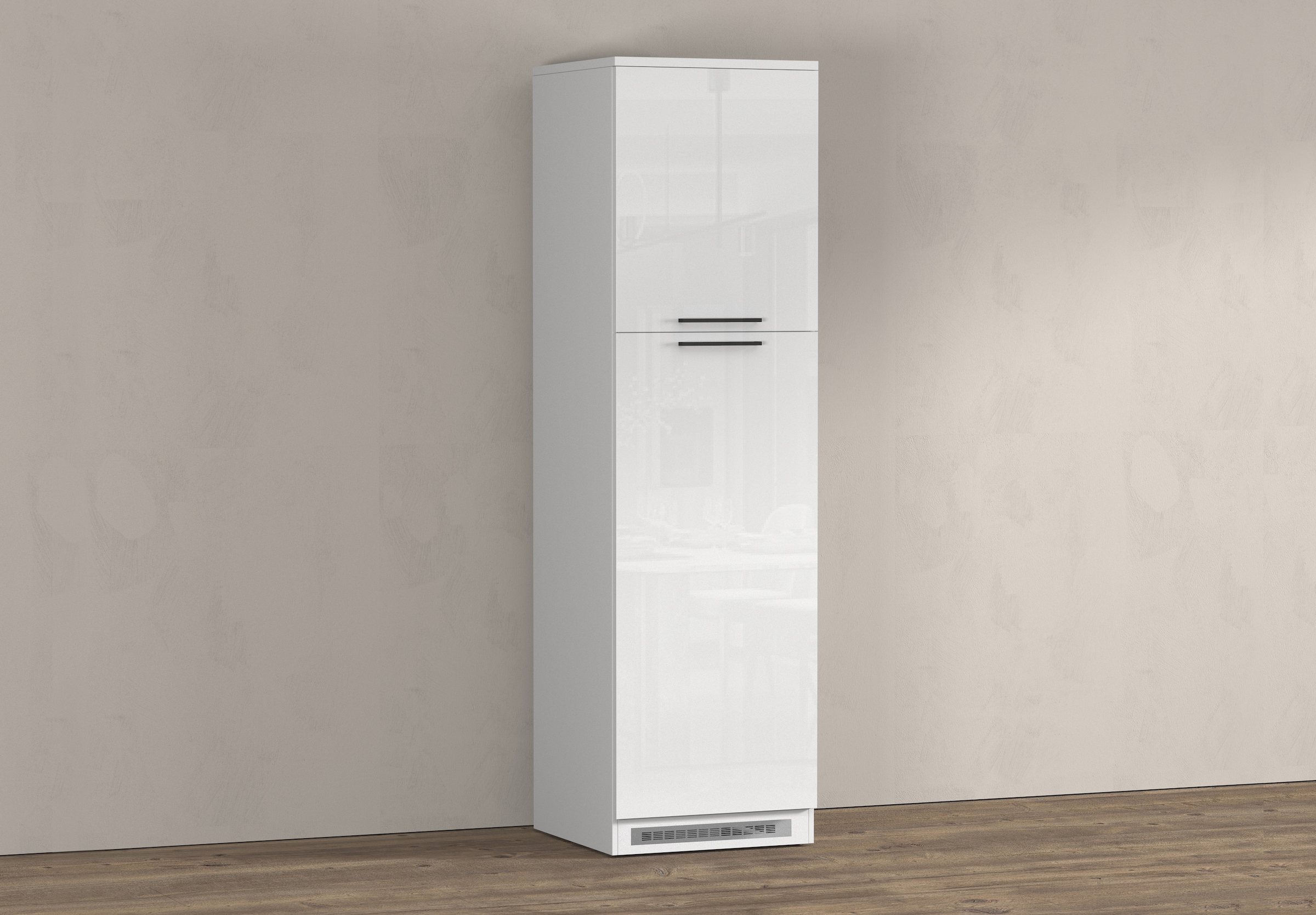 KOCHSTATION Armoire réfrigérée encastrable »Luna, Kühlschrank-Umbau, Einbauschrank für Kühlschrank, Made in Italy« B/T/H: 60×60×214,5 cm, für zwei Kühlschrankhöhen vorbereitet