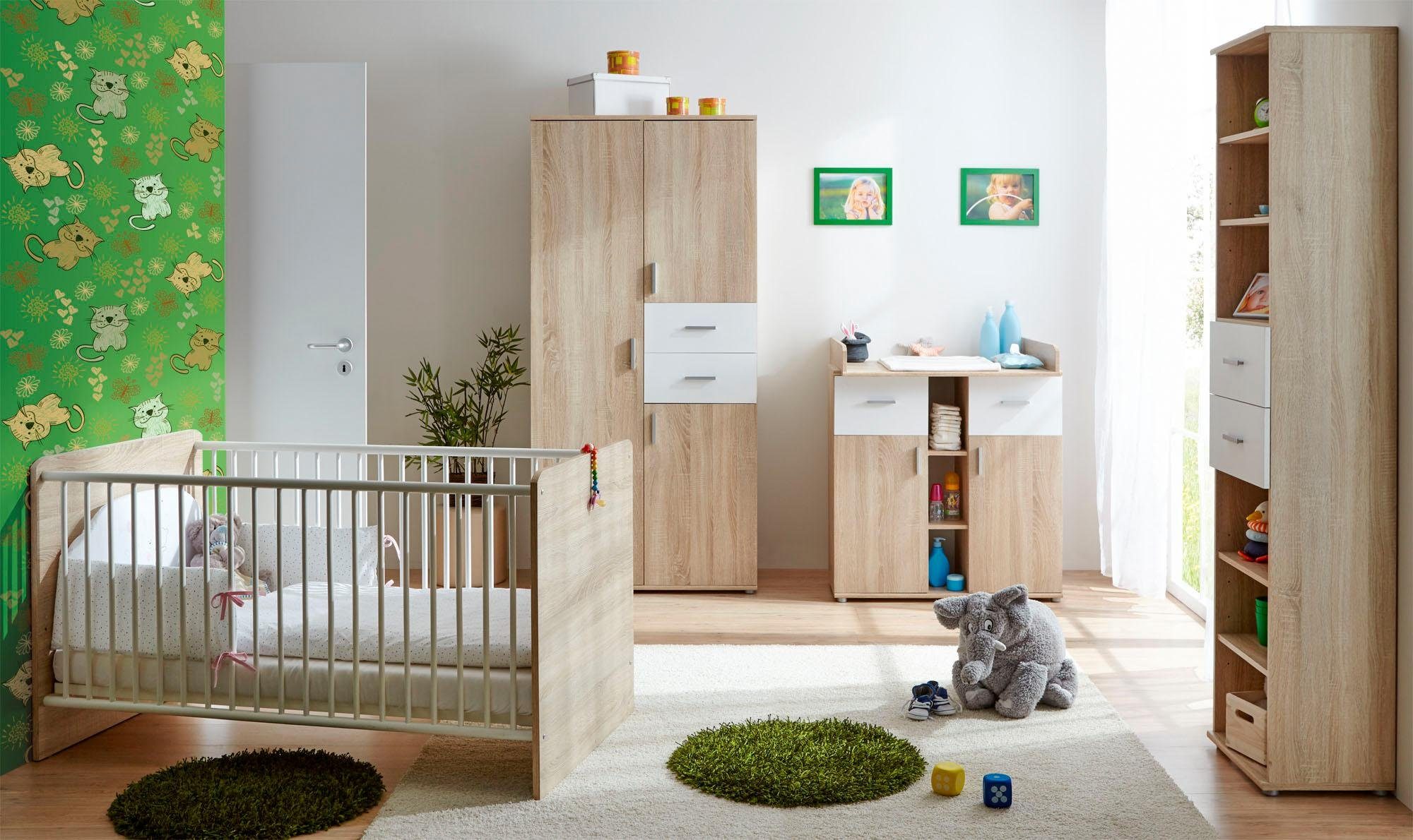 Image of Ticaa Babyzimmer-Komplettset »Nico«, (Set, 3 St., Bett + Wickelkommode + Schrank), Bett + Wickelkommode + Schrank bei Ackermann Versand Schweiz
