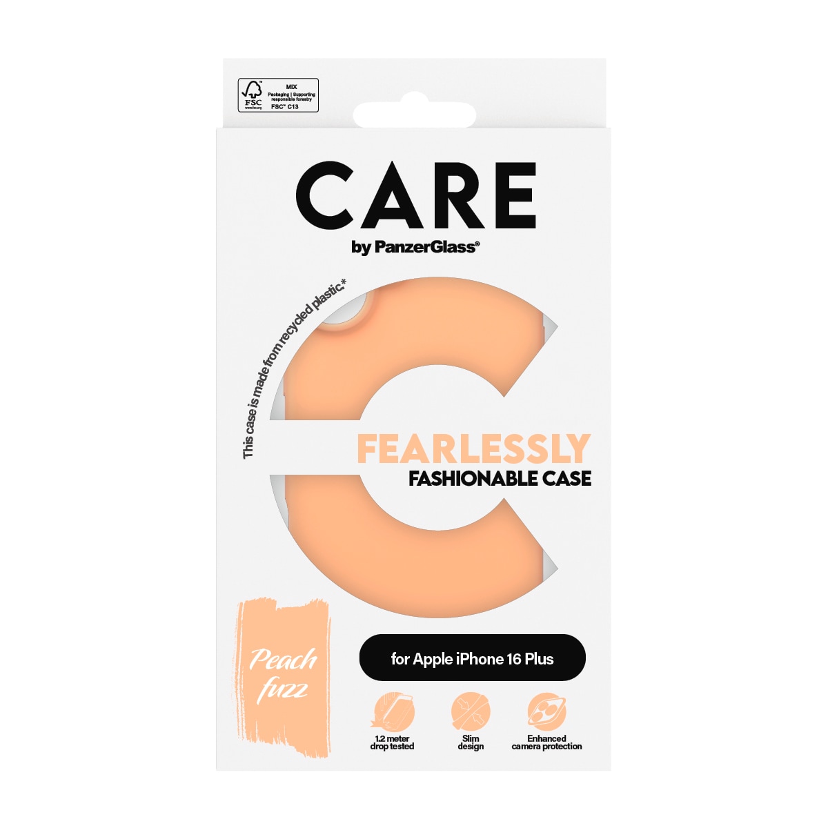 CARE by PanzerGlass Handyhülle »Fearlessly Fashionable Case für Apple iPhone 16 Plus« Backcover, Schutzhülle, Handyschutzhülle, Case, Schutzcase, stossfest