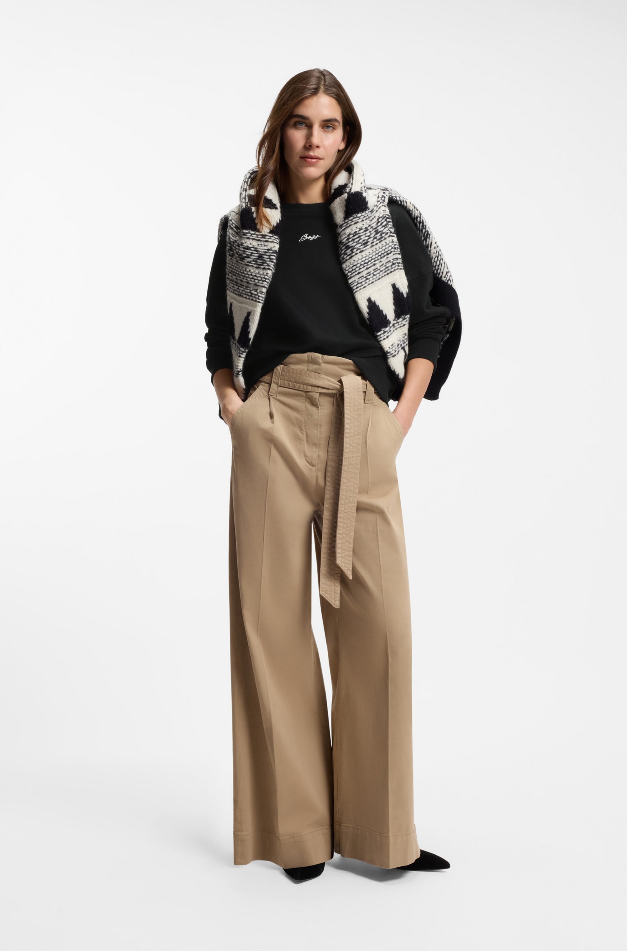 BOSS ORANGE Pull »Ever Premium Damenmode«, mit Logostickerei, aus Baumwolle
