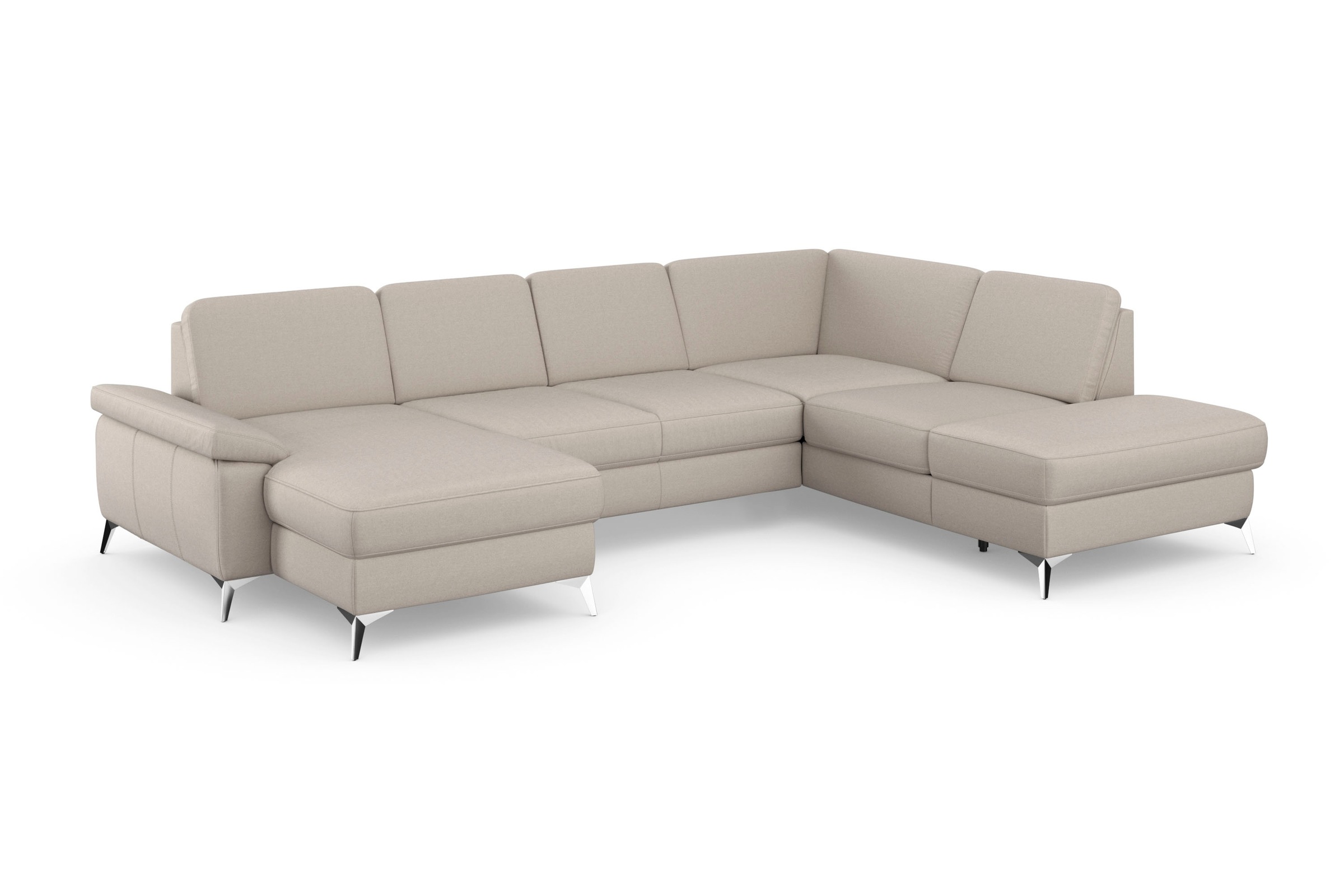 sit&more Wohnlandschaft »Padua U-Form« inklusive Sitztiefenverstellung, Armteilfunktion und Federkern