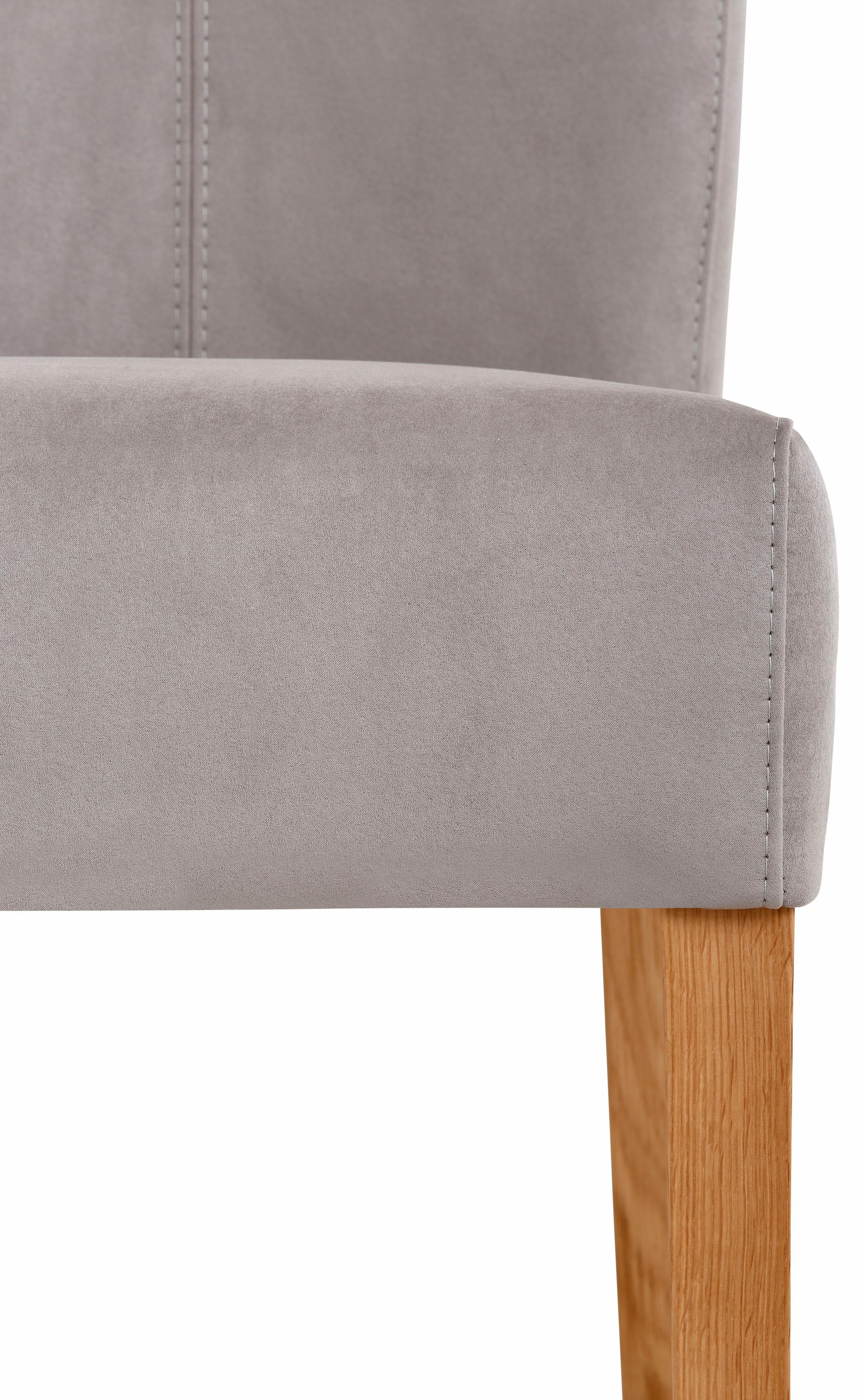 Home affaire Esszimmerstuhl »Queen Polsterstuhl BESTSELLER«, (Set), 2 St., Luxus-Microfaser, verschiedene Bezüge, Gestell Massivholz