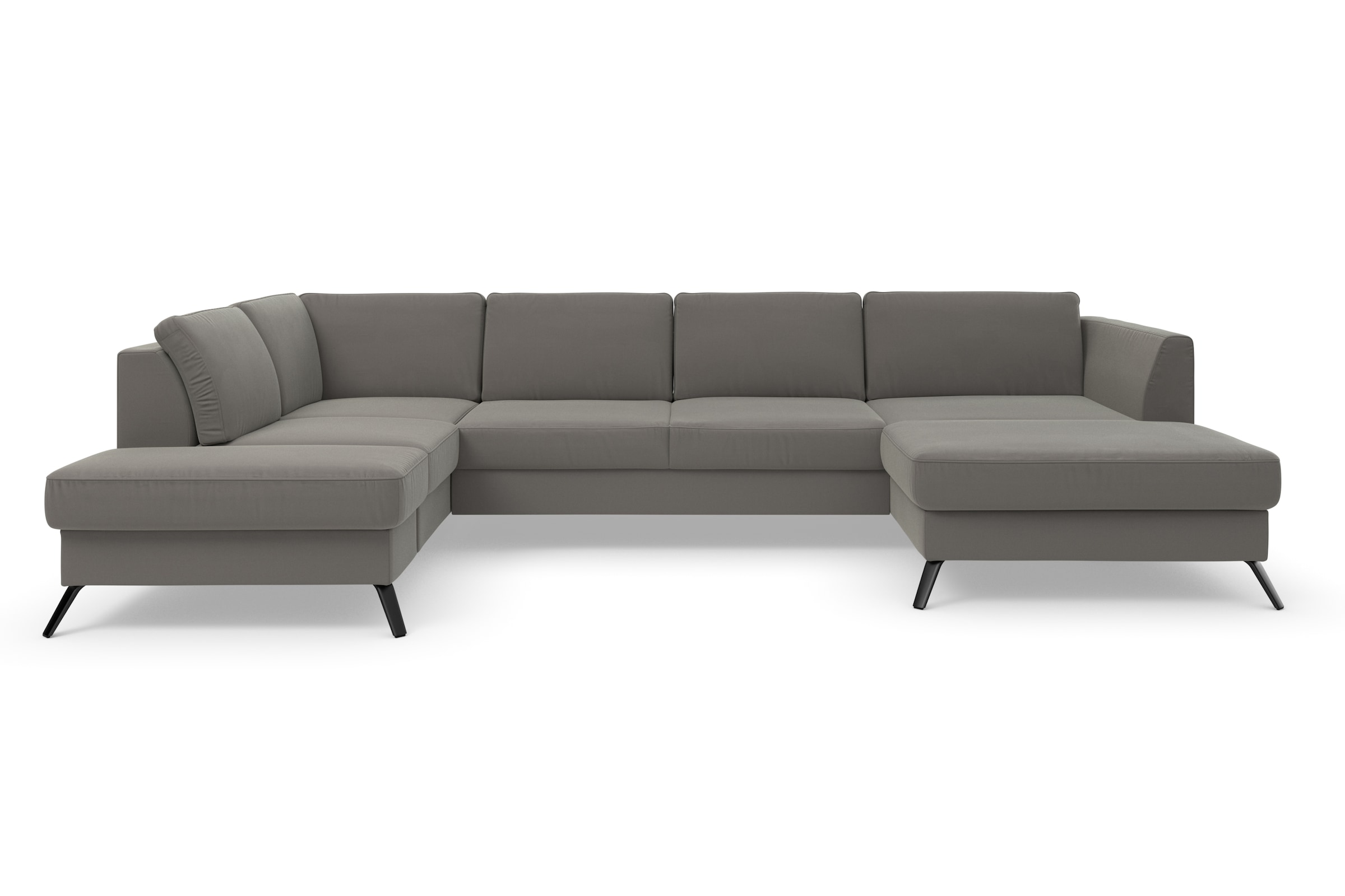 sit&more Wohnlandschaft »Olsen U-Form« inklusive Sitztiefenverstellung, wahlweise mit Bettfunktion, 15cm hoch