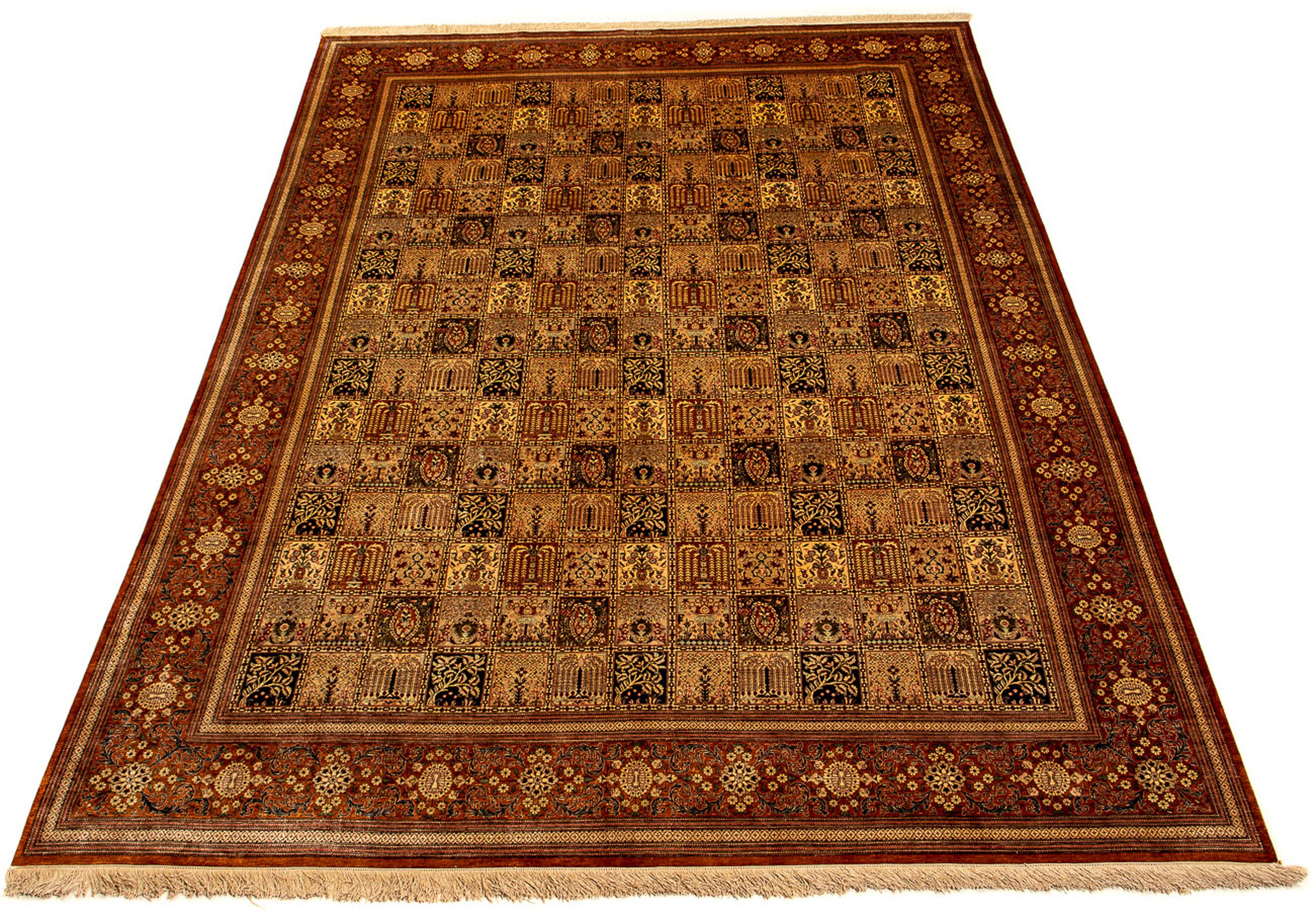 Image of morgenland Orientteppich »Perser - Ghom - 346 x 250 cm - mehrfarbig«, rechteckig, 10 mm Höhe, Wohnzimmer, Handgeknüpft, Einzelstück mit Zertifikat bei Ackermann Versand Schweiz