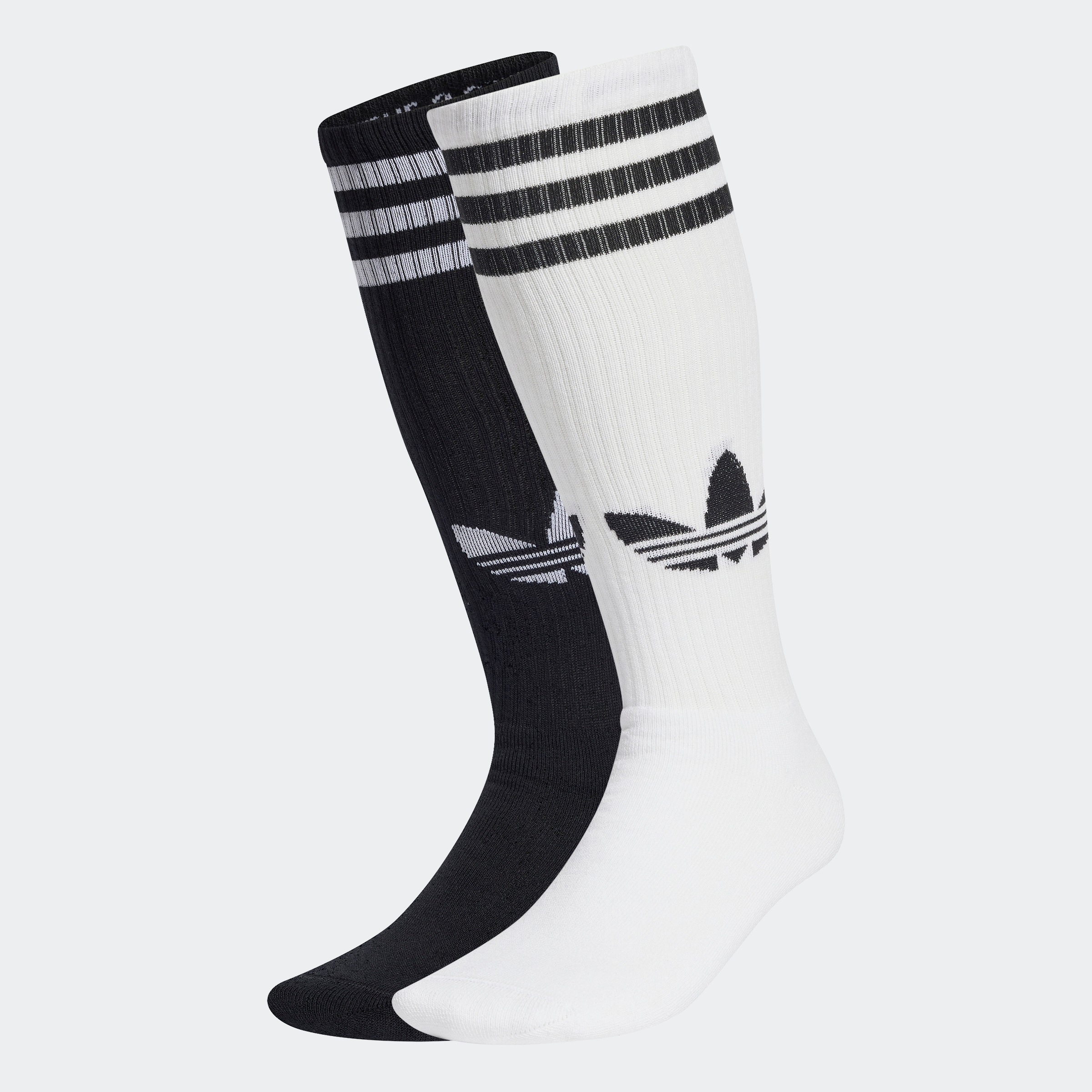 Image of adidas Originals Sportsocken "KNIESTRÜMPFE, 2 PAAR" 2 Stk. tlg. knielang, mit klassischen drei Streifen und kontrastierendem Logo