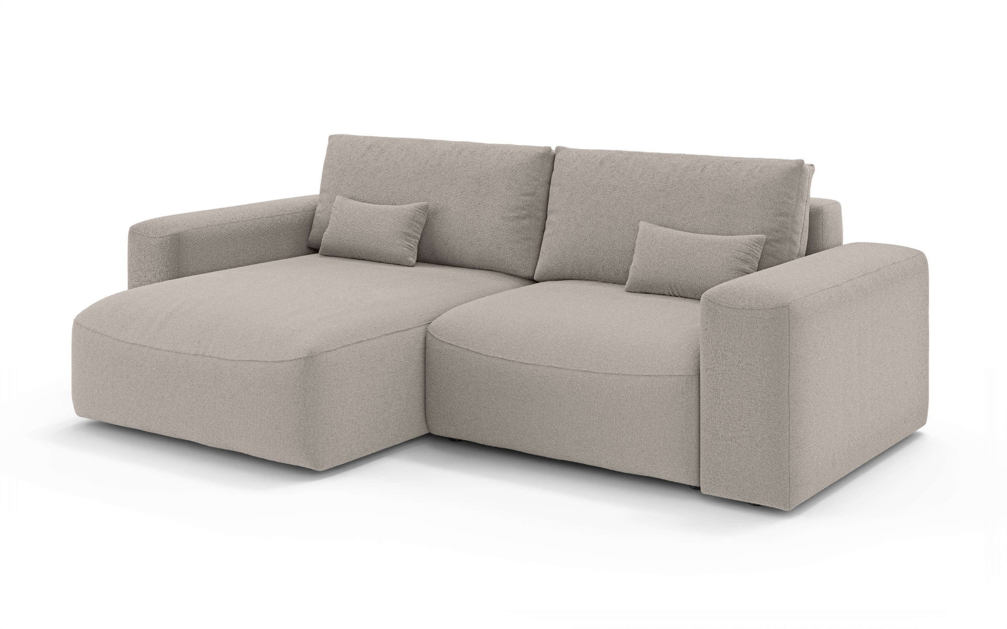 GOODproduct Ecksofa »MATTS Schlafsofa mit Bettkasten, Masse B/T/H: 265/159/89 cm« L-Form mit Recamiere rechts oder links, hoher Sitzkomfort