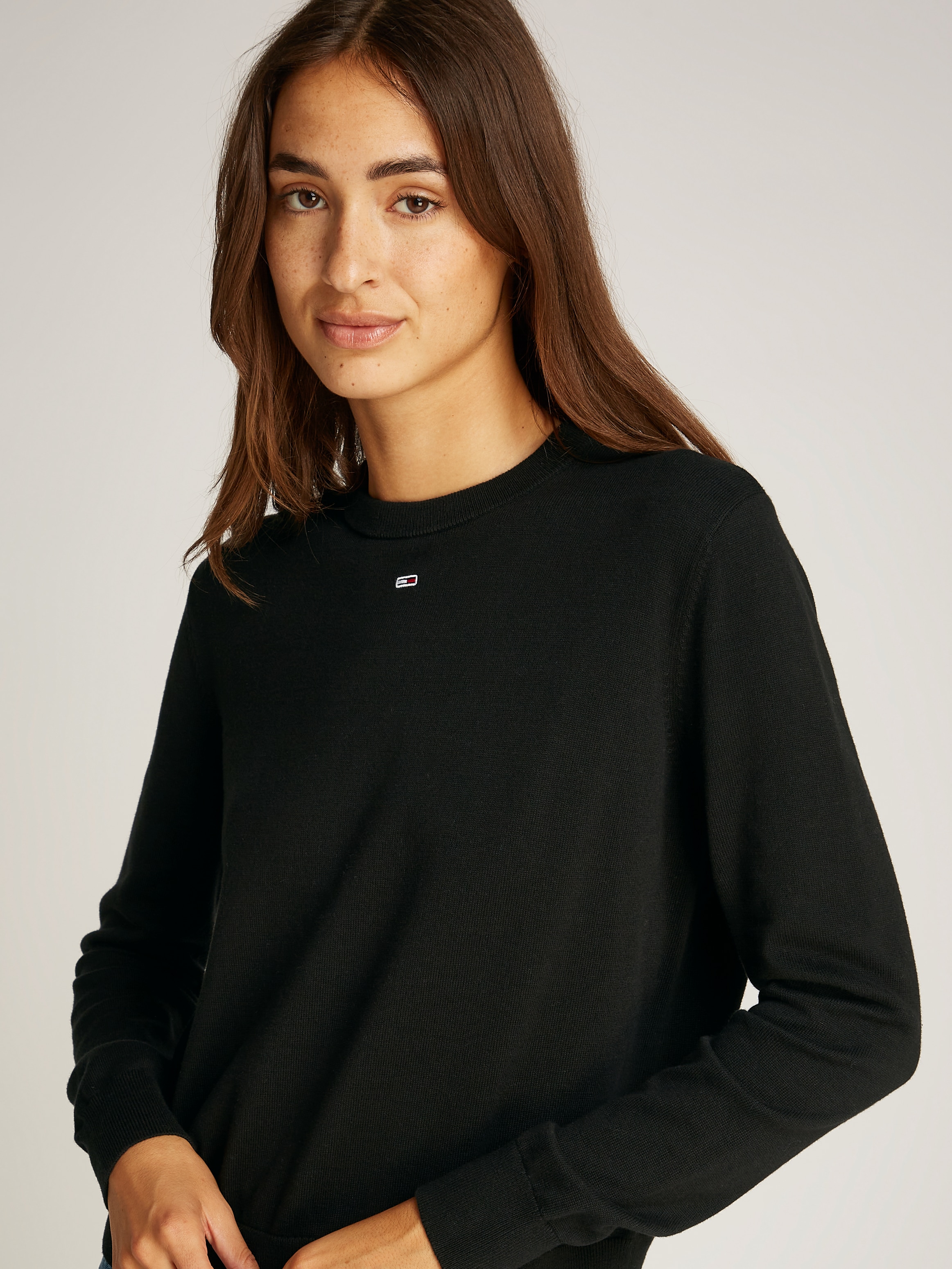 Tommy Jeans Curve Rundhalspullover »TJW ESSENTIAL CREW SWEATER EXT«, in Grossen Grössen, Rundhals