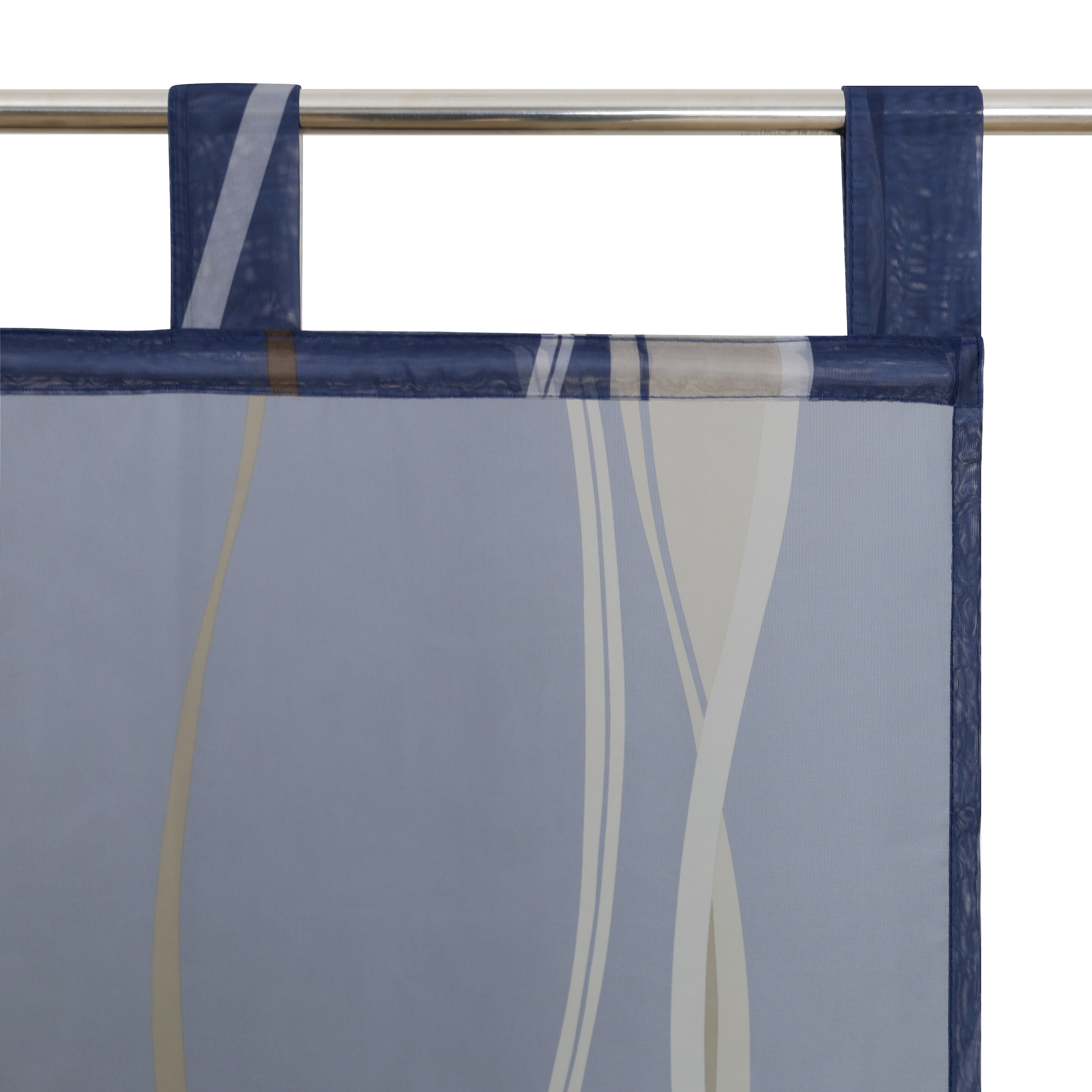 GOODproduct Schiebegardine »Dimona« Schlaufen 2 Stk. tlg. 2er-Set, Fertiggardine, inkl. Beschwerungsstange, Wellen