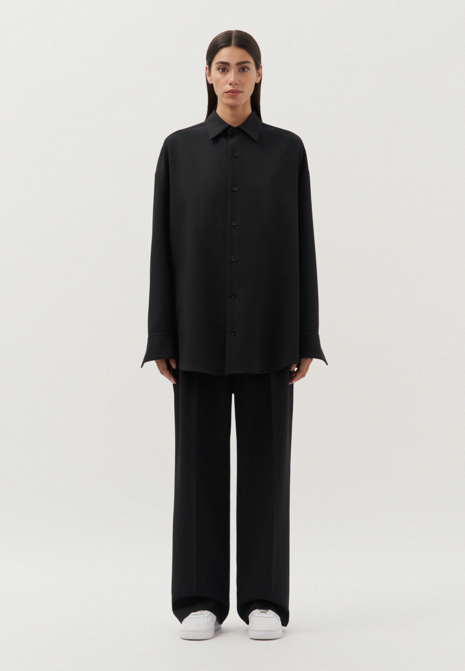 studio seidensticker Businesshemd »Studio« Oversized Langarm Kentkragen Uni