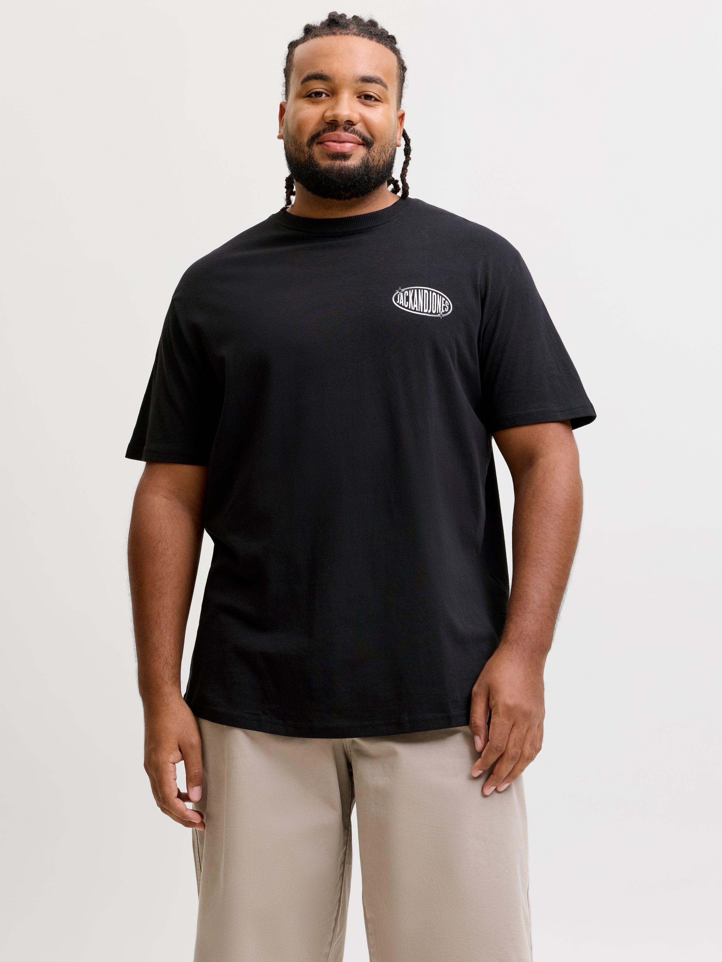 Image of Jack & Jones PlusSize T-Shirt "JJLEGACY TEE SS CREW NECK PLS" Baumwolle, locker geschnitten