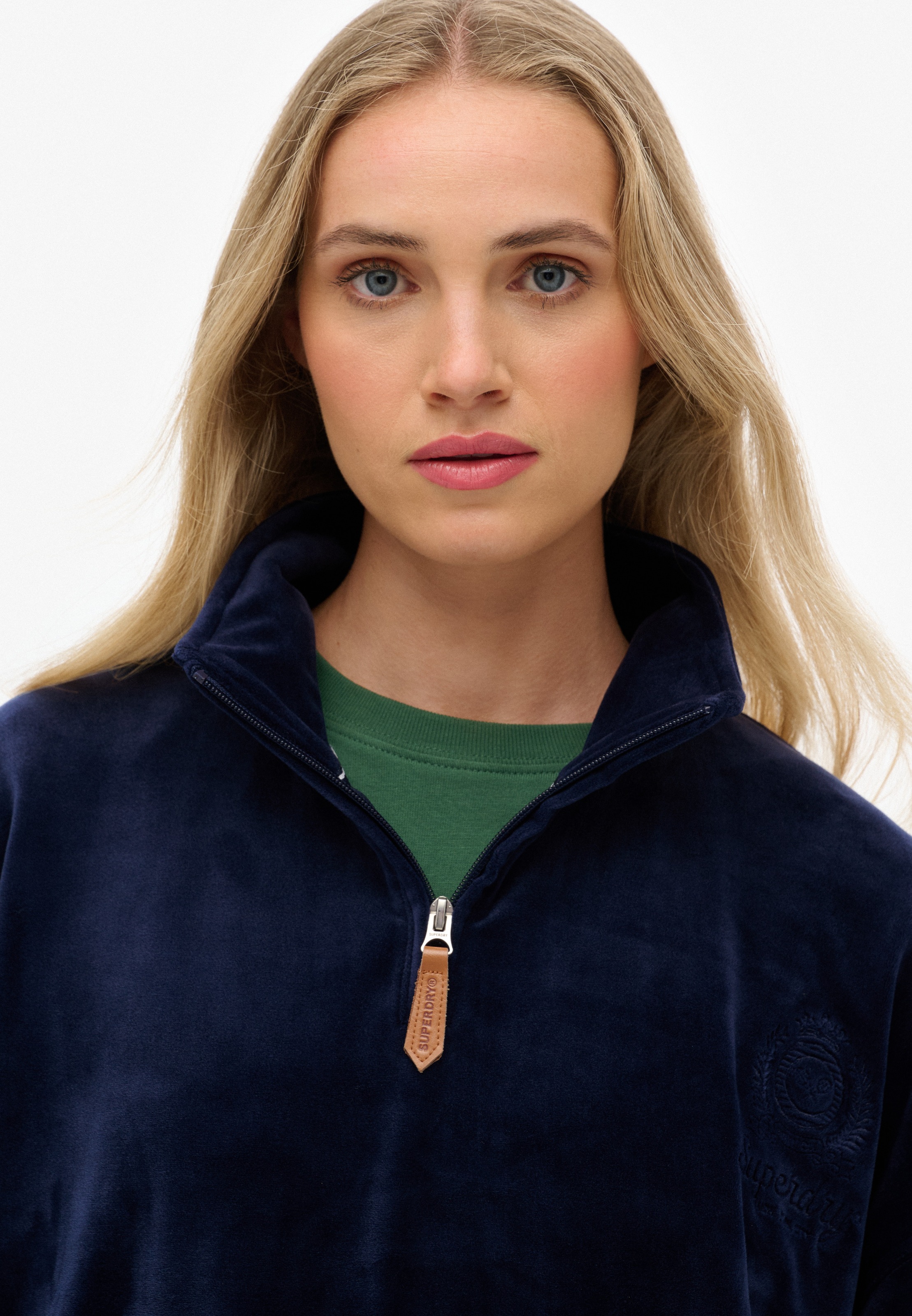 Superdry Sweatshirt »COUNTRY CLUB VELOUR 1/4 ZIP«