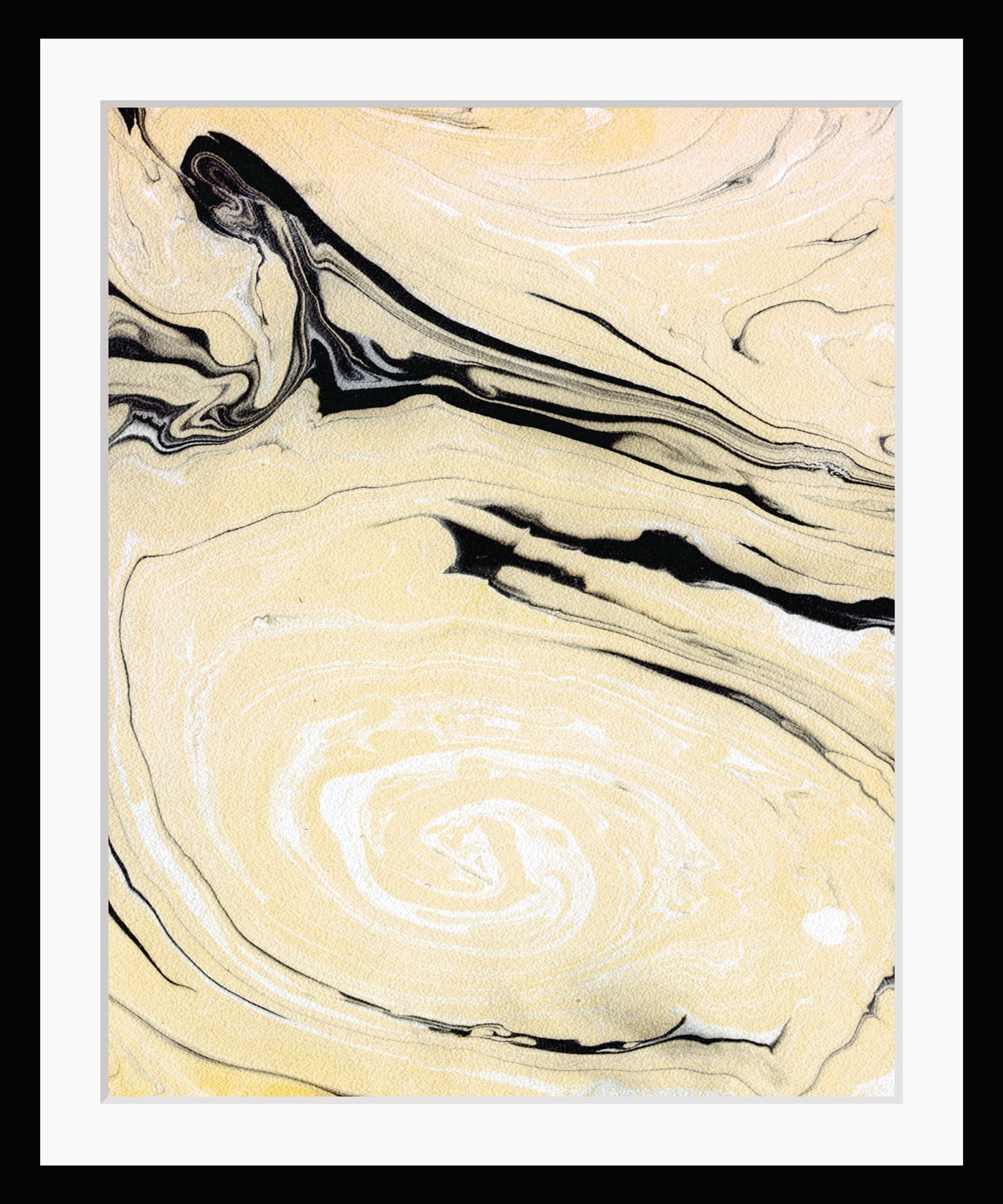 Image of queence Bild "Bastian" Abstrakt Kunst Marmor Modern Spa Stein HD Premium Poster-Druck inkl. Holzrahmen
