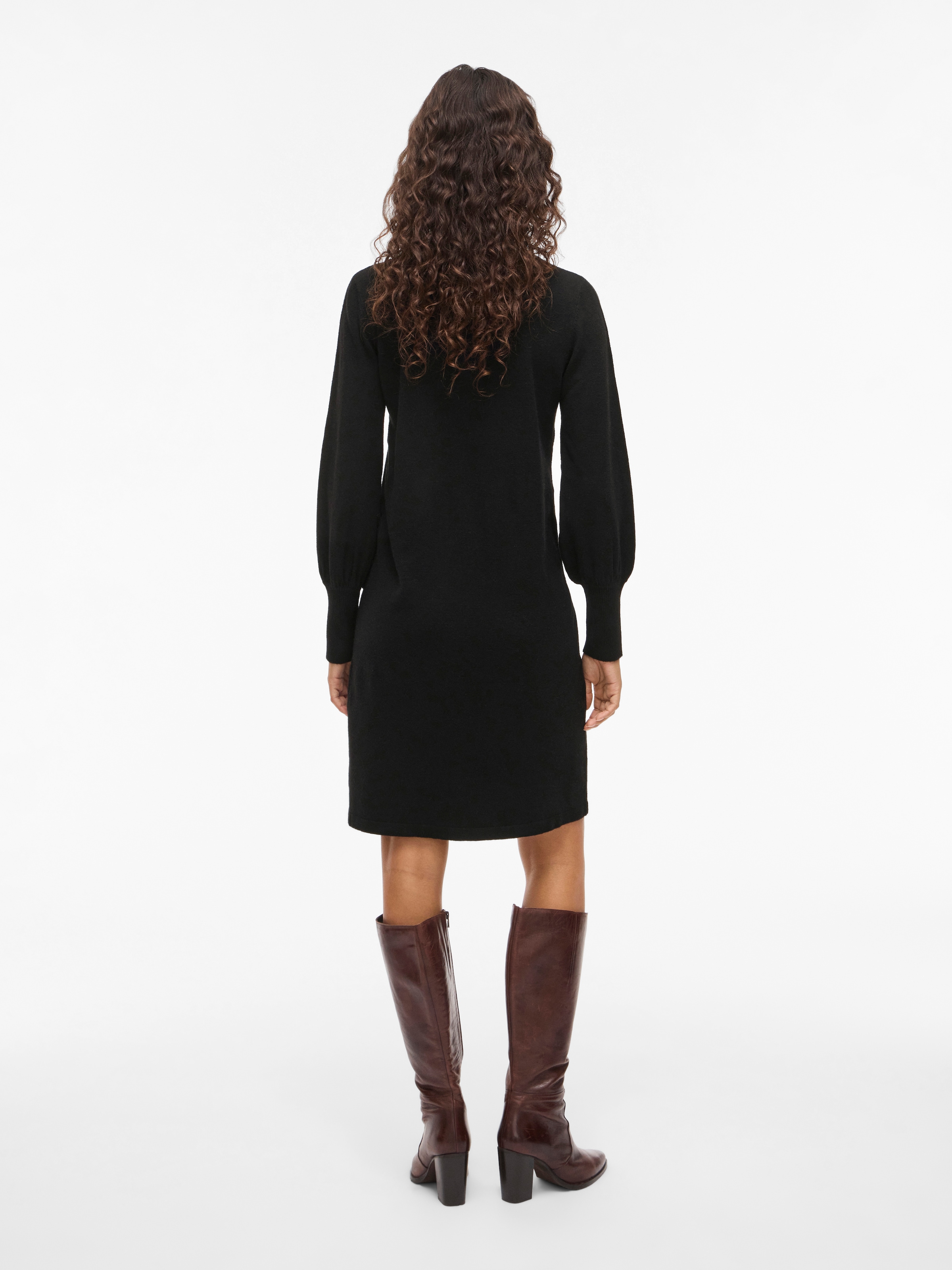 Vila Strickkleid »VIKERRY O-NECK KNIT DRESS - NOOS« Materialmix, regular fit