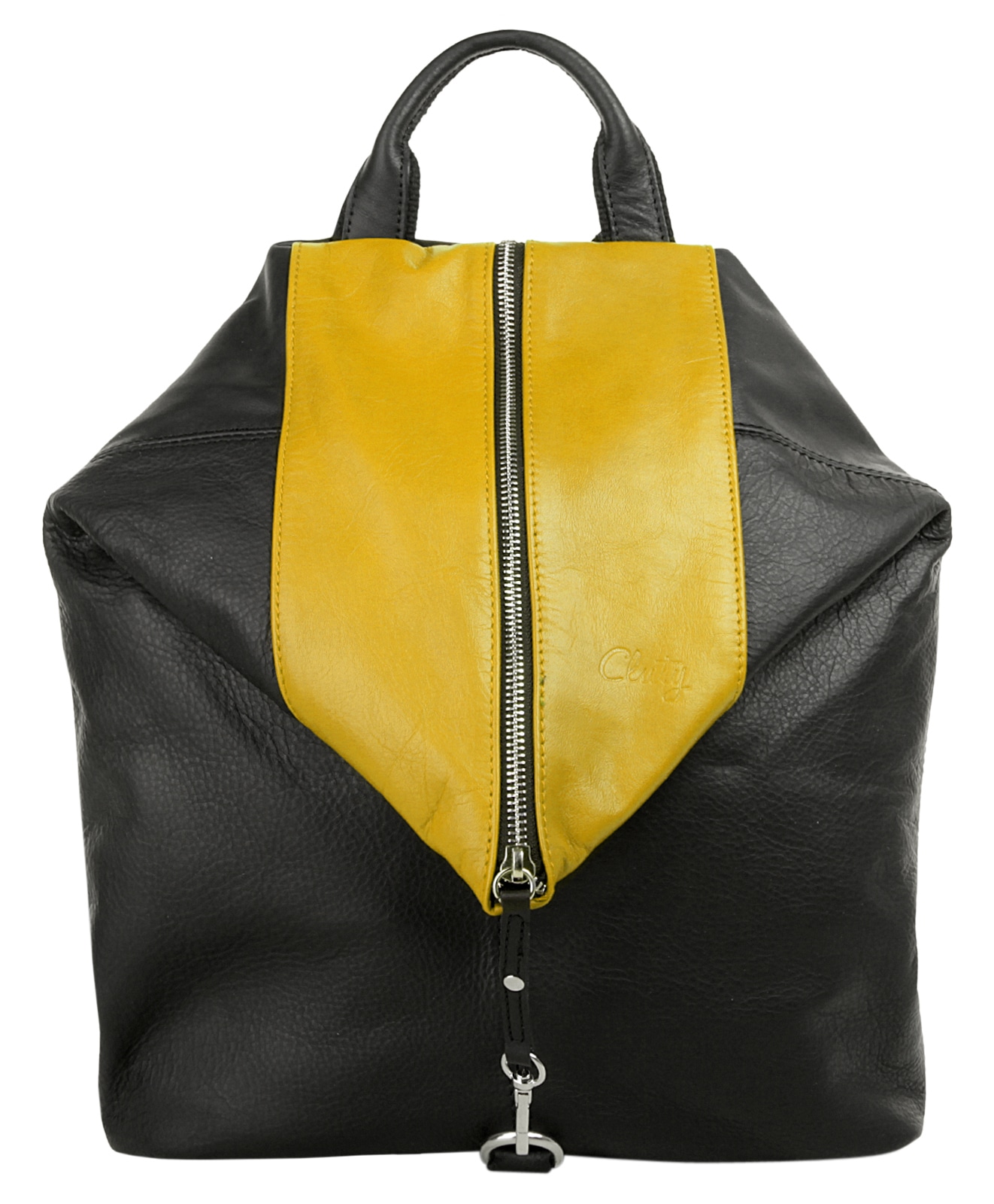 Cityrucksack, echt Leder, Made in Italy