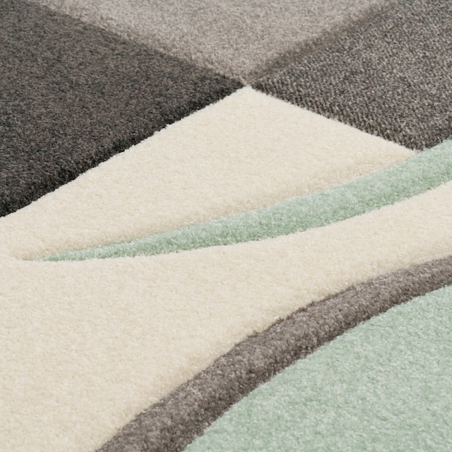 Paco Home Teppich »Lara 235«, rechteckig, Kurzflor, modernes Design, Pastell -Farben, mit Konturenschnitt jetzt kaufen