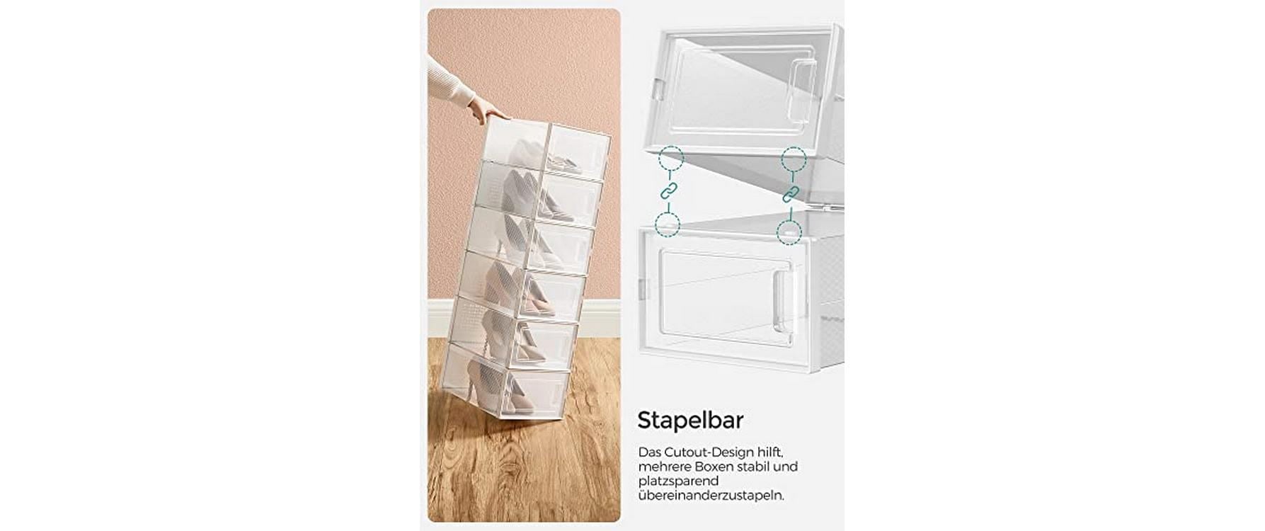 SONGMICS Schuhschrank »stapelbar 18-er Set«