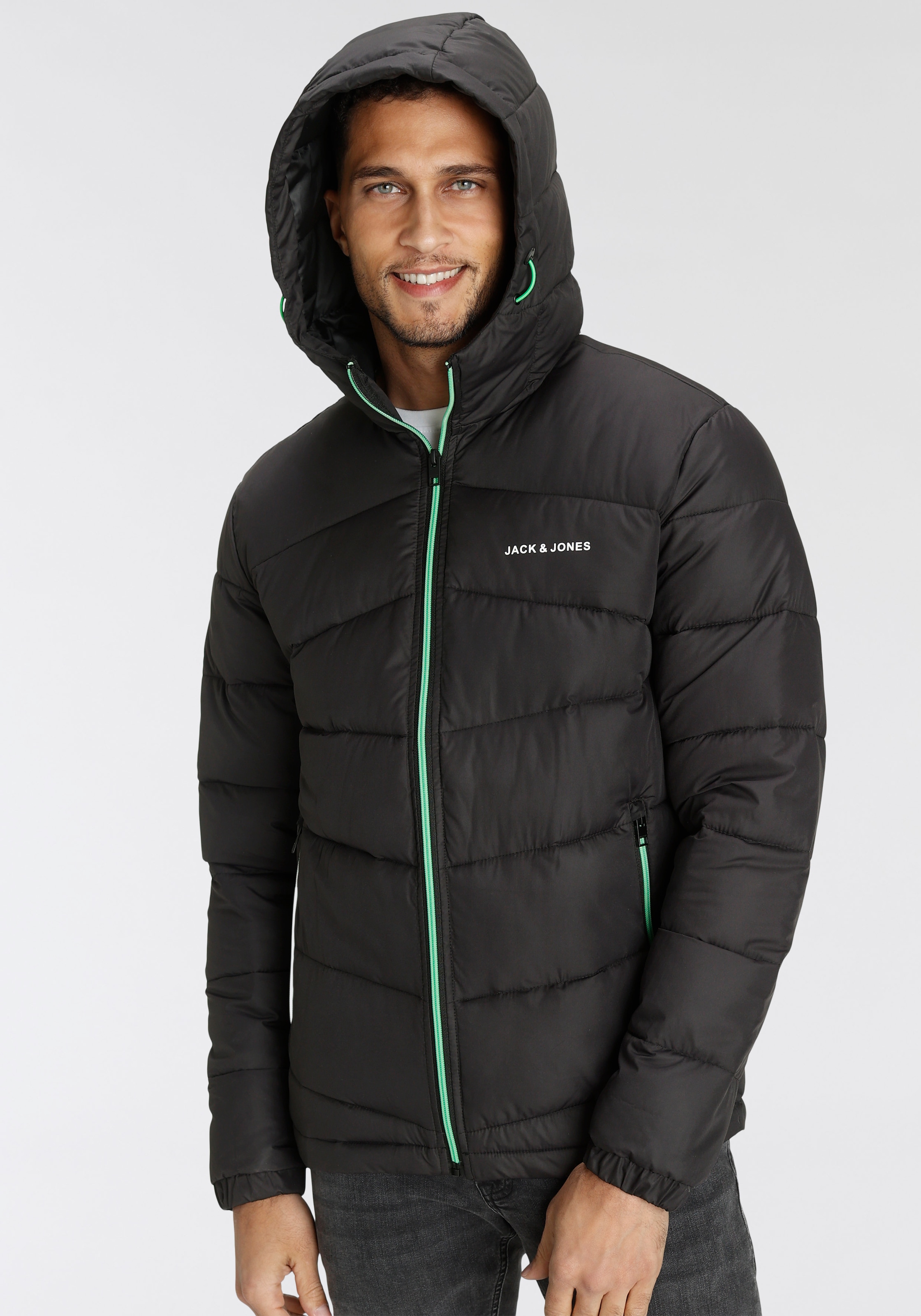 Jack & Jones Steppjacke »JJ JJGLOBUS LIGHT PUFFER«, mit Kapuze