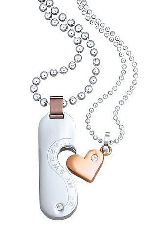 Image of Firetti Schmuckset »Herz«, (Set, 4 tlg.), mit Zirkonia, Partnerschmuck: 2 Ketten mit Anhänger bei Ackermann Versand Schweiz