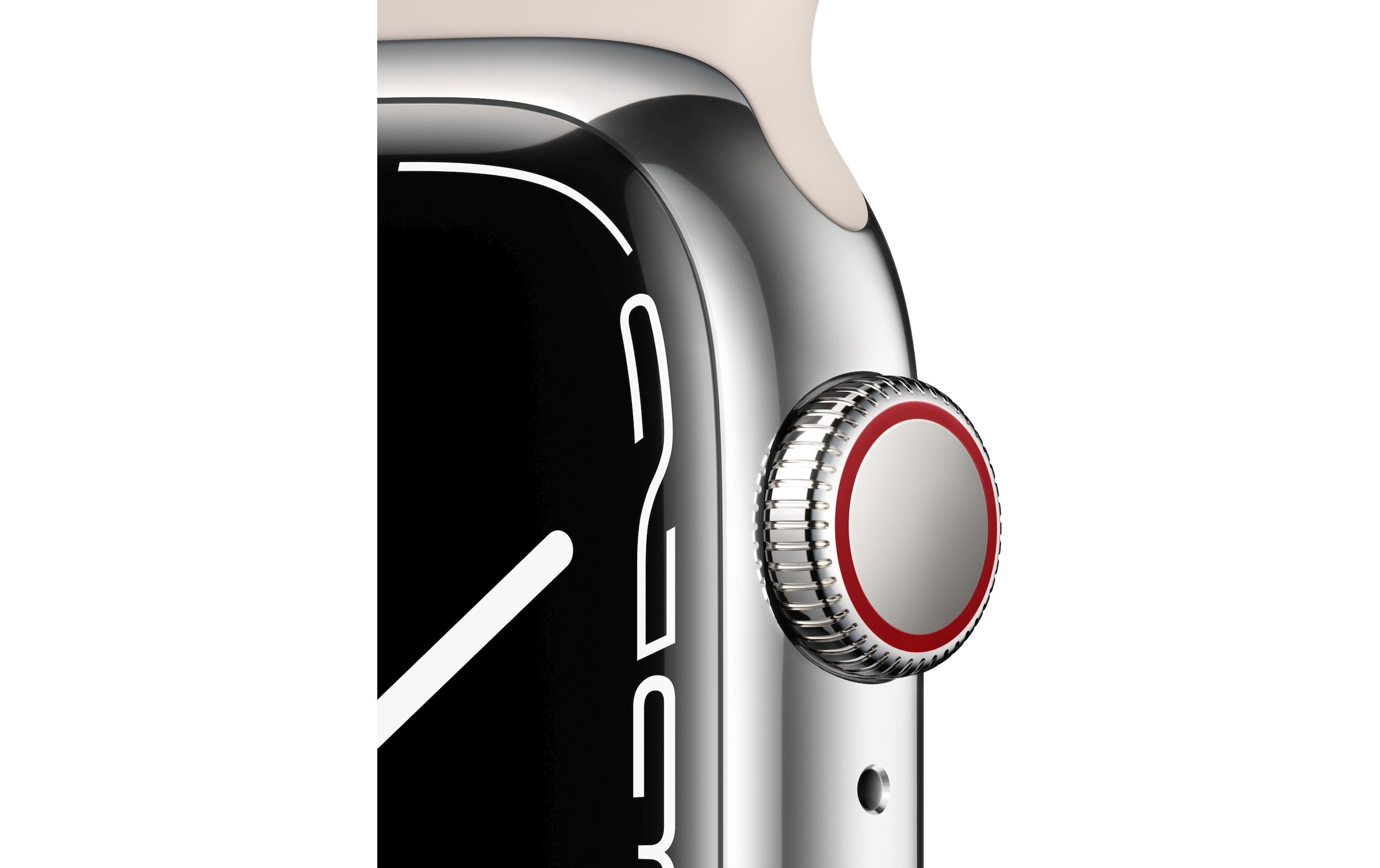 Apple Smartwatch »Serie 7, GPS, 41 mm Edelstahlgehäuse mit Sportarmband«, Watch OS, MKHW3FD/A