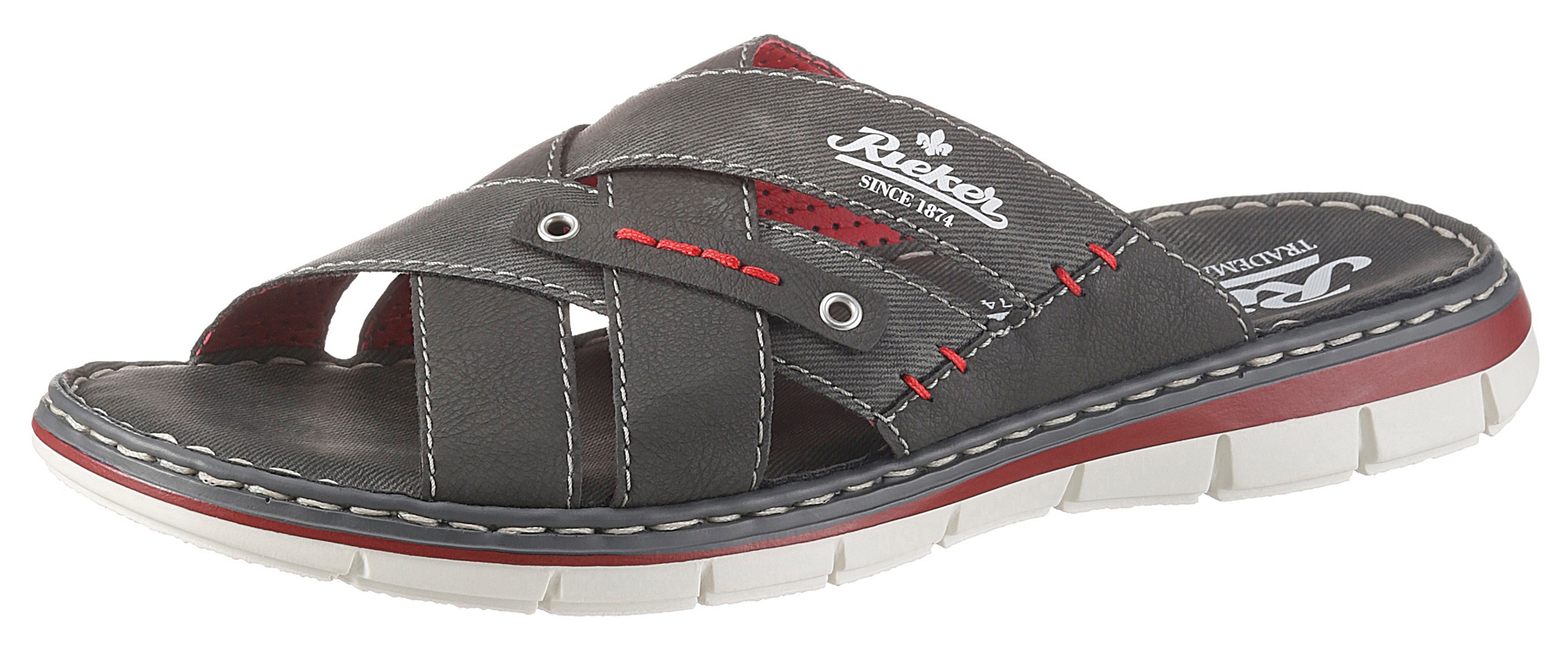 Image of Rieker Pantolette, mit Logoschriftzügen bei Ackermann Versand Schweiz