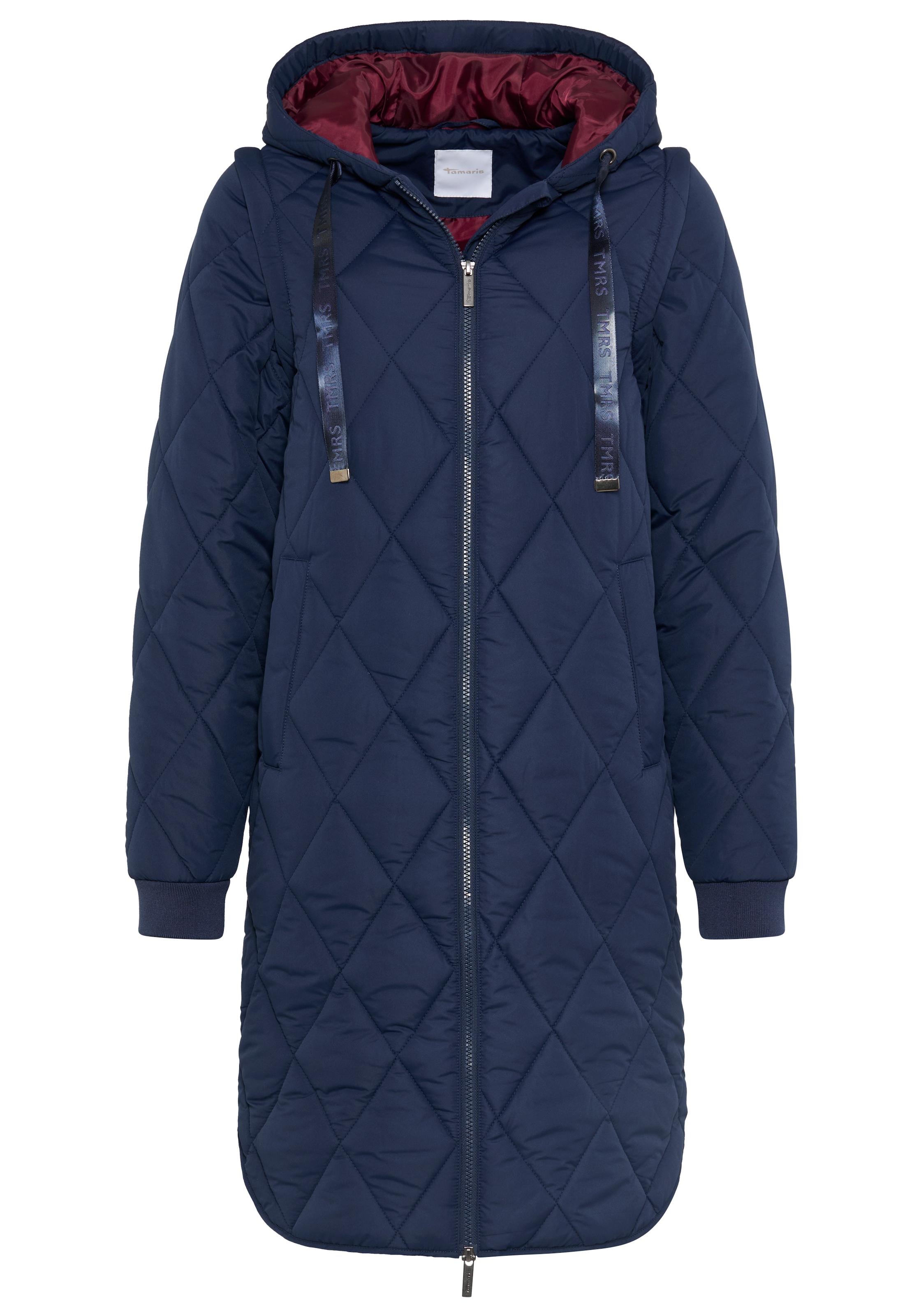Tamaris Manteau d'hiver avec manches et capuche amovibles - peut aussi se porter en gilet