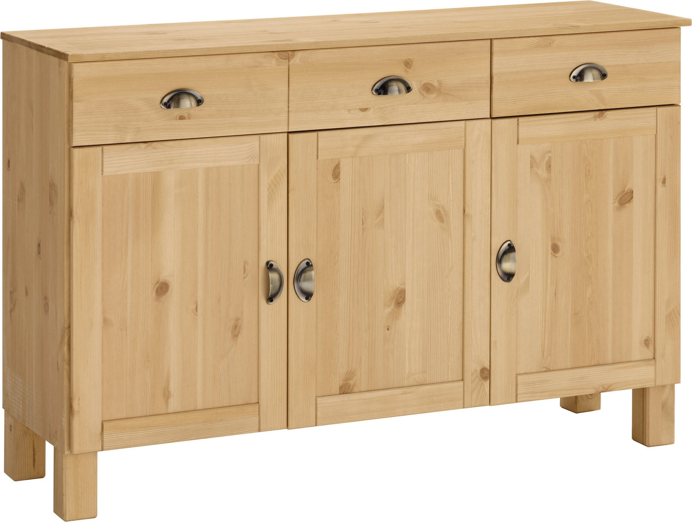 Image of Home affaire Unterschrank "Oslo" 125 cm breit, 38 cm tief, als Sideboard, 3 Türen, 2 Schubladen