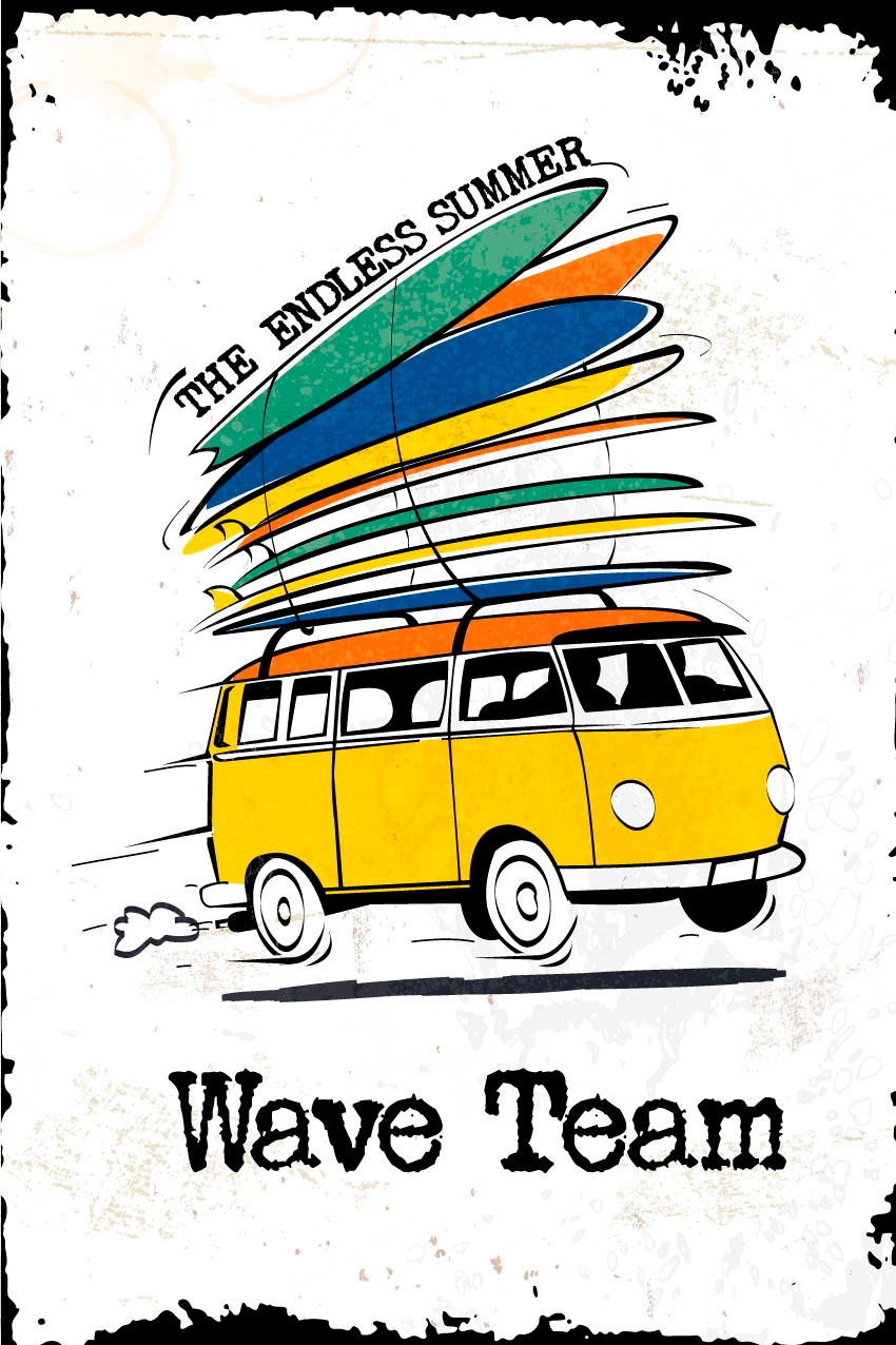 queence Tableau métallique »Wave Team« 1 cuis tlg. Stahlschilder