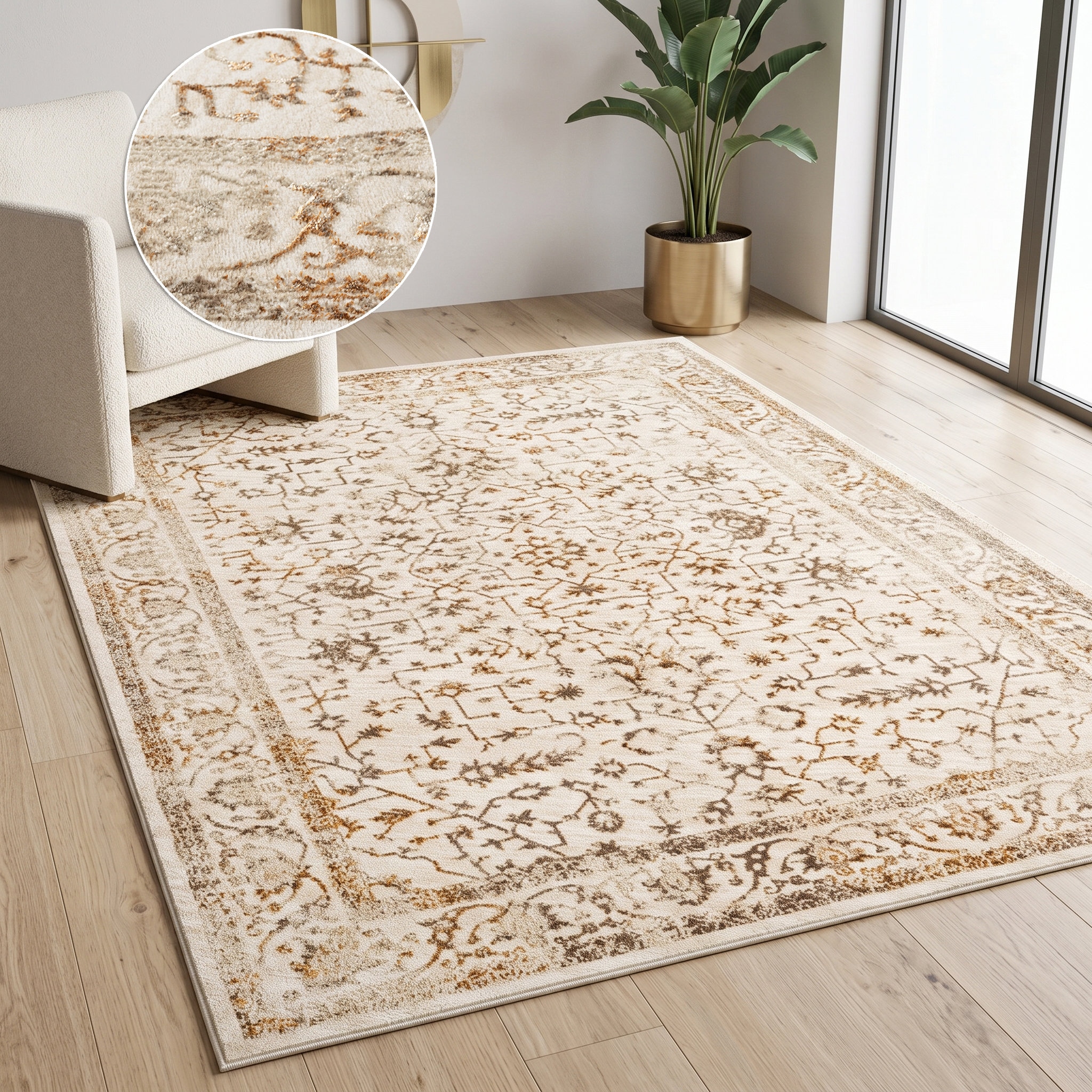 GOODproduct Teppich »Amira, orientalisches Design« rechteckig 11 mm Höhe mit Bordüre, elegant, Vintage Optik, Wohnzimmer, Schlafzimmer