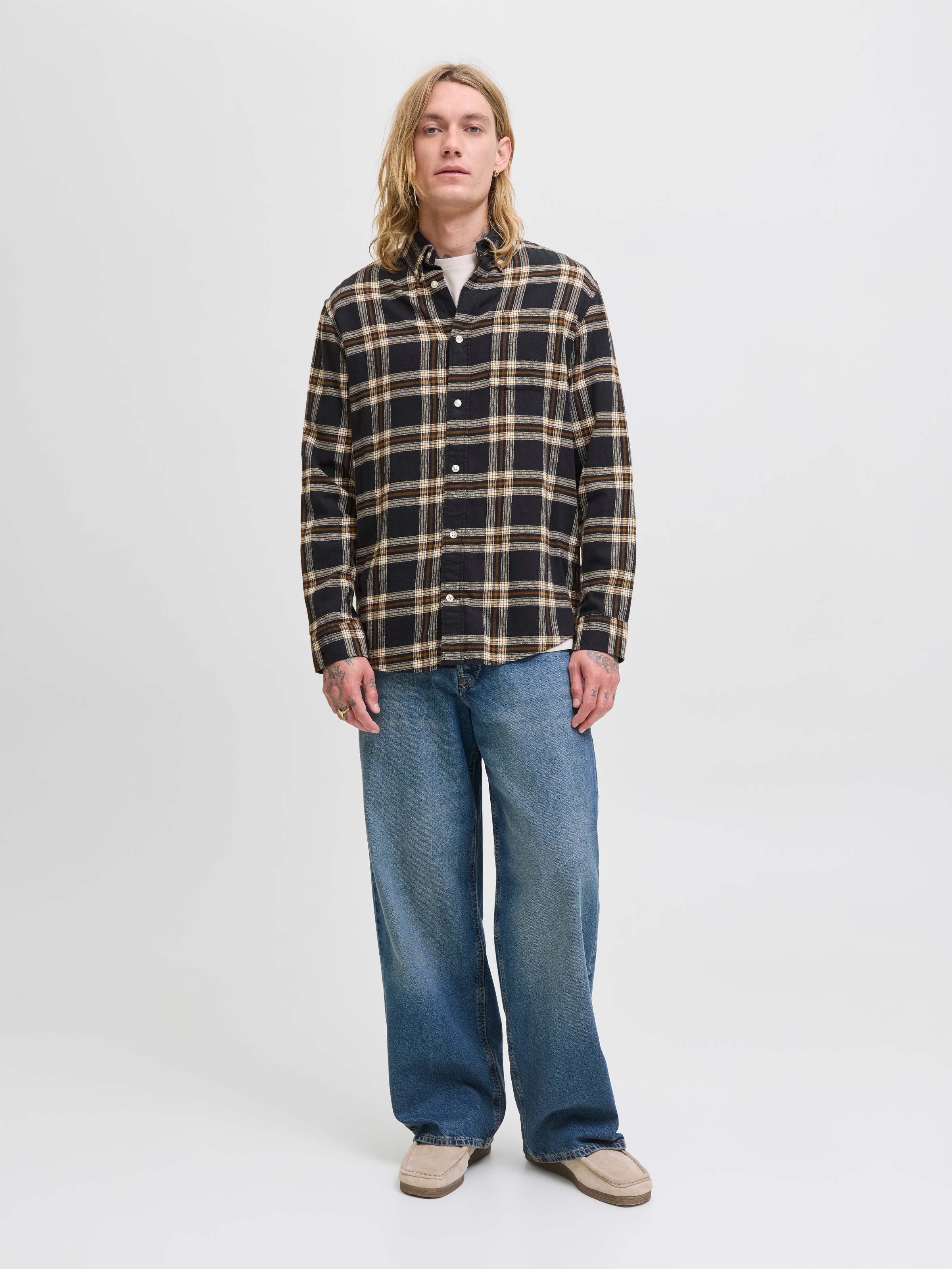Jack & Jones Langarmhemd »JJECLASSIC FLANNEL CHECK SHIRT LS SN«