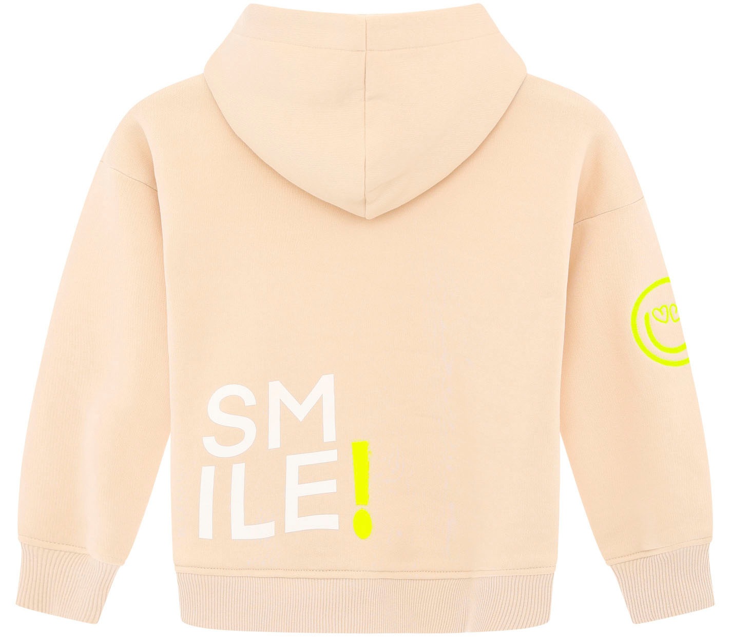 Zwillingsherz Hoodie »"Alissa-Kids"«, mit "Smile"-Aufdruck in Neonfarben und gestickte Smiley
