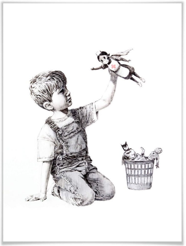 Image of Wall-Art Poster »Graffiti Bilder Real Hero«, Schriftzug, (1 St.), Poster, Wandbild, Bild, Wandposter bei Ackermann Versand Schweiz