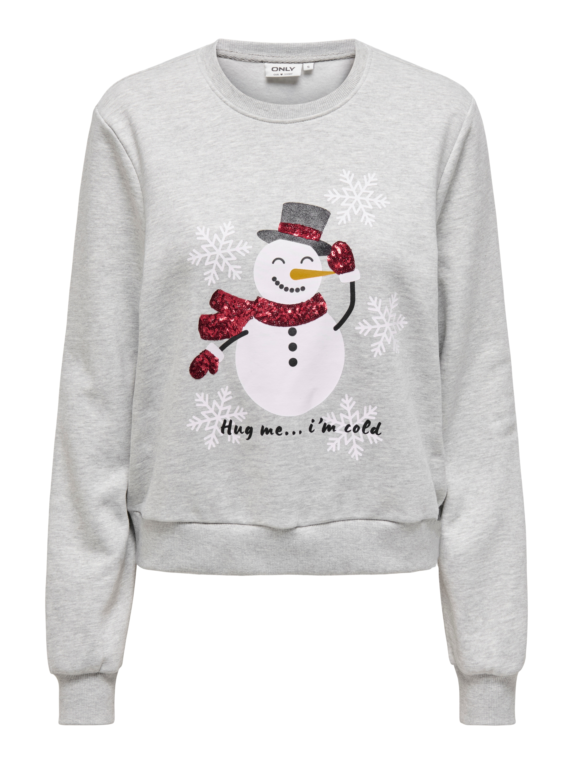 ONLY Weihnachtssweatshirt »ONLYDA XMAS L/S O-NECK BOX SWT«, mit verschiedenen Weihnachtsmotiven

