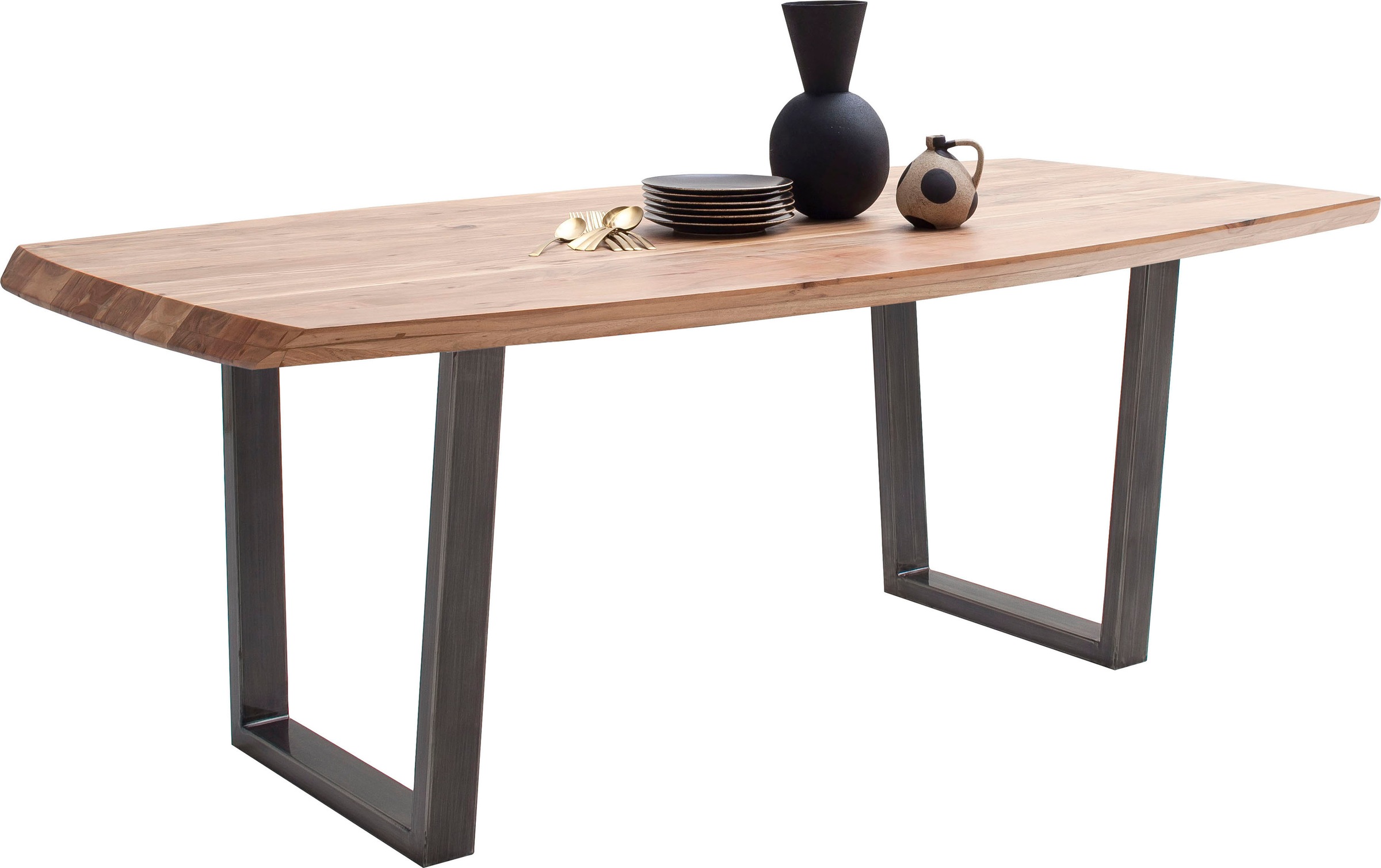 Image of MCA living Esstisch »Tiberias«, Massivholztisch in Bootsform mit Schweizer Kante, belastbar bis 100 kg bei Ackermann Versand Schweiz